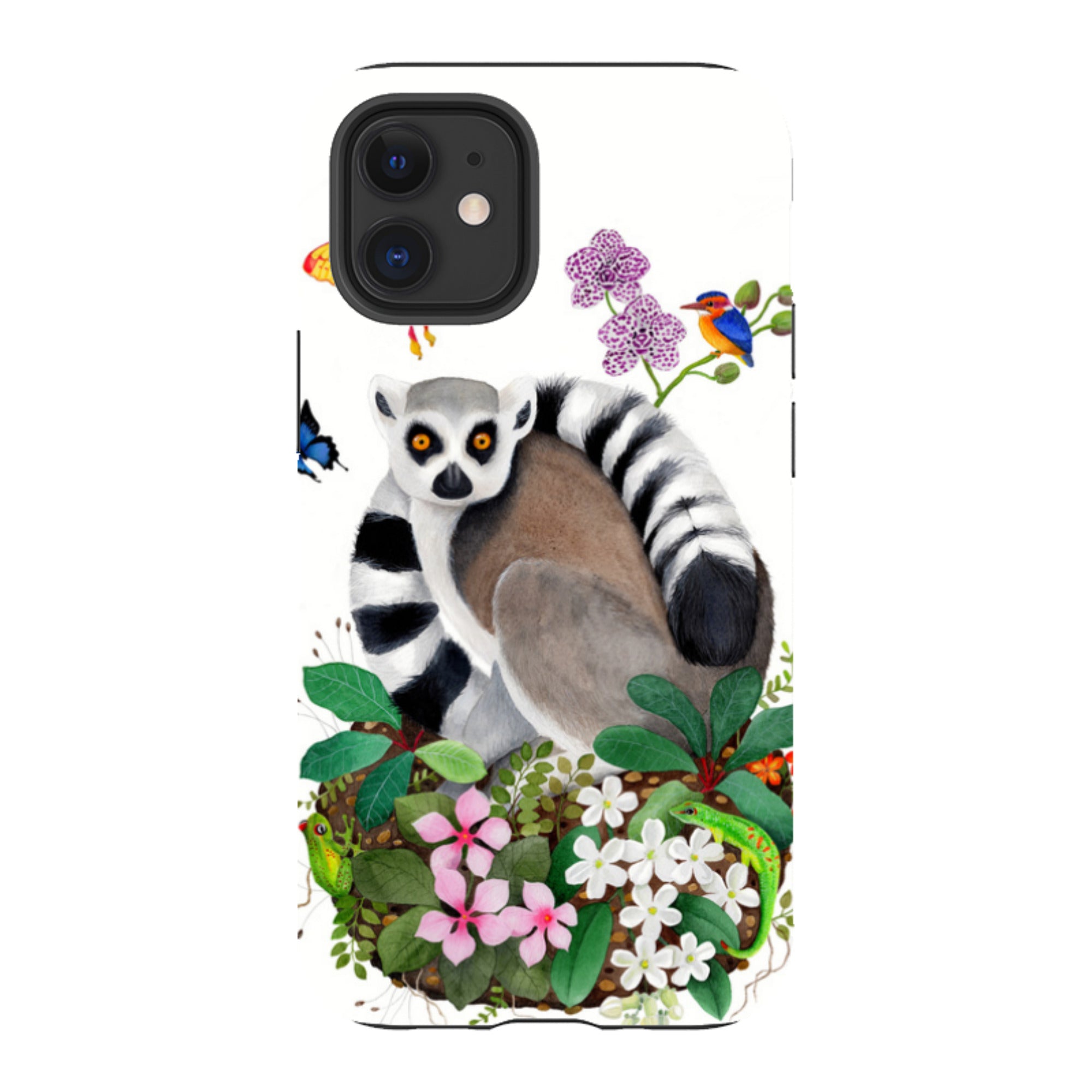 iPhone Tough Case - Madagascar Lemur By Bex Parkin