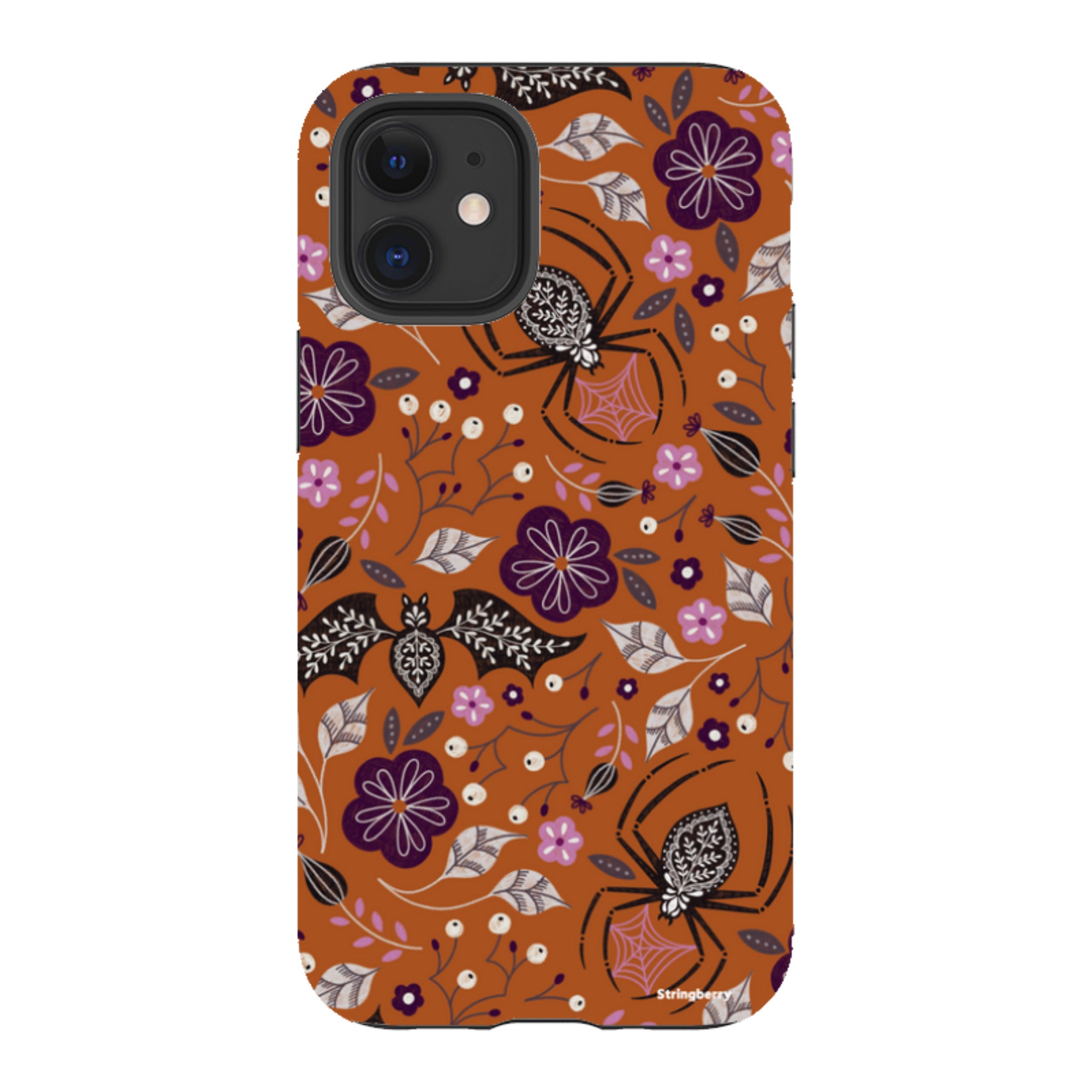 iPhone Tough Case - SpiderBat Orange By Jenny Zemanek