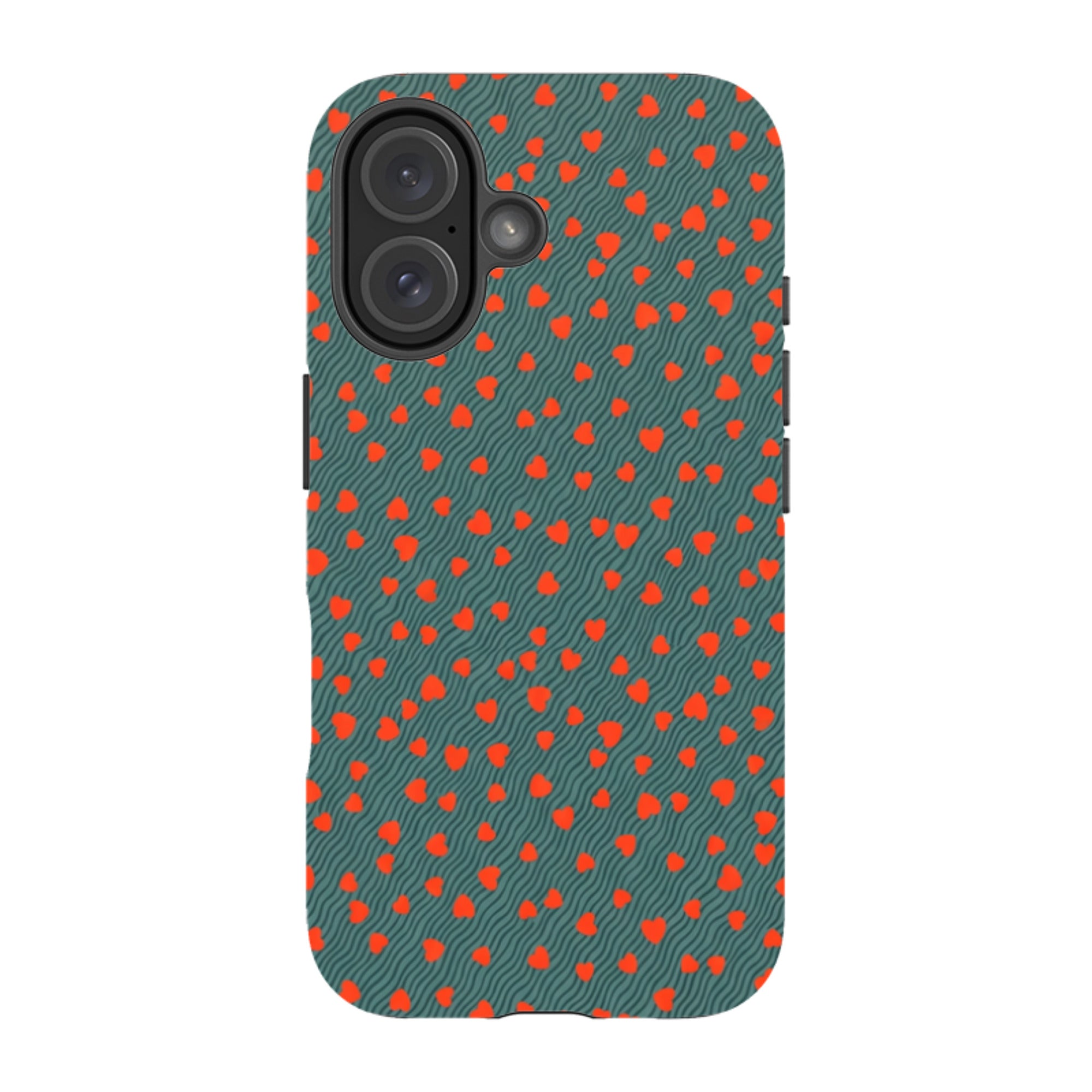 iPhone Tough Case - Red Hearts