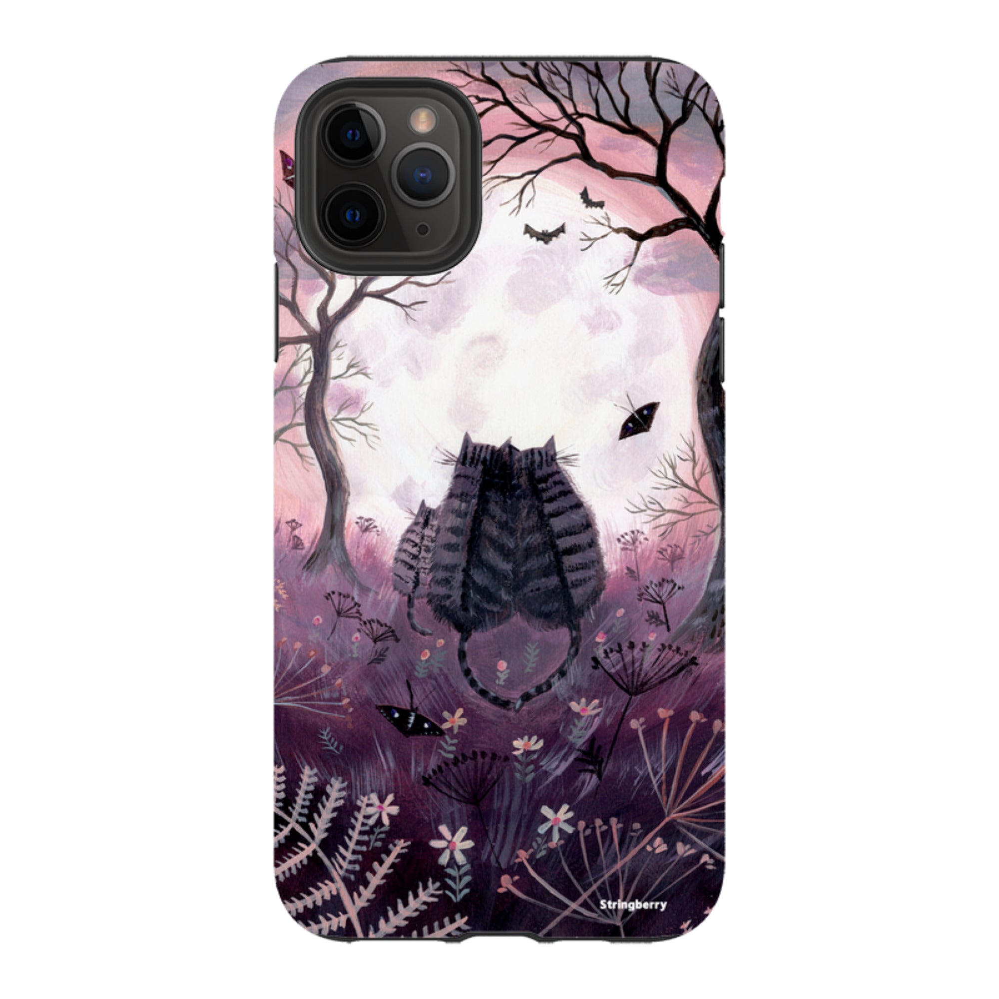 iPhone Tough Case - Spooky Cats By Mary Stubberfield