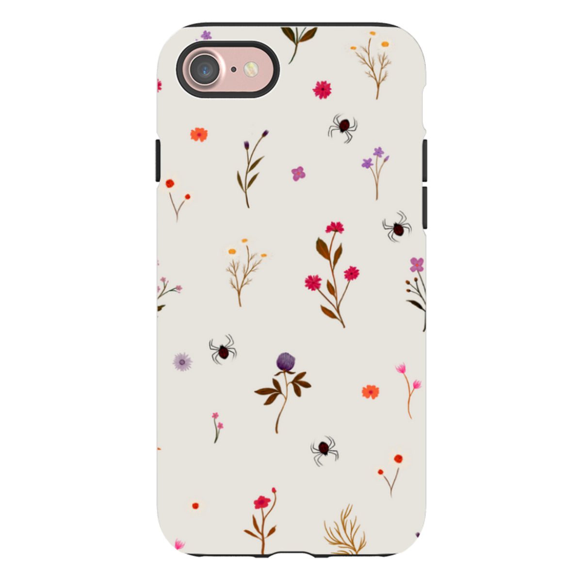 iPhone Tough Case - Florals and Spiders - Stone By Katherine Quinn