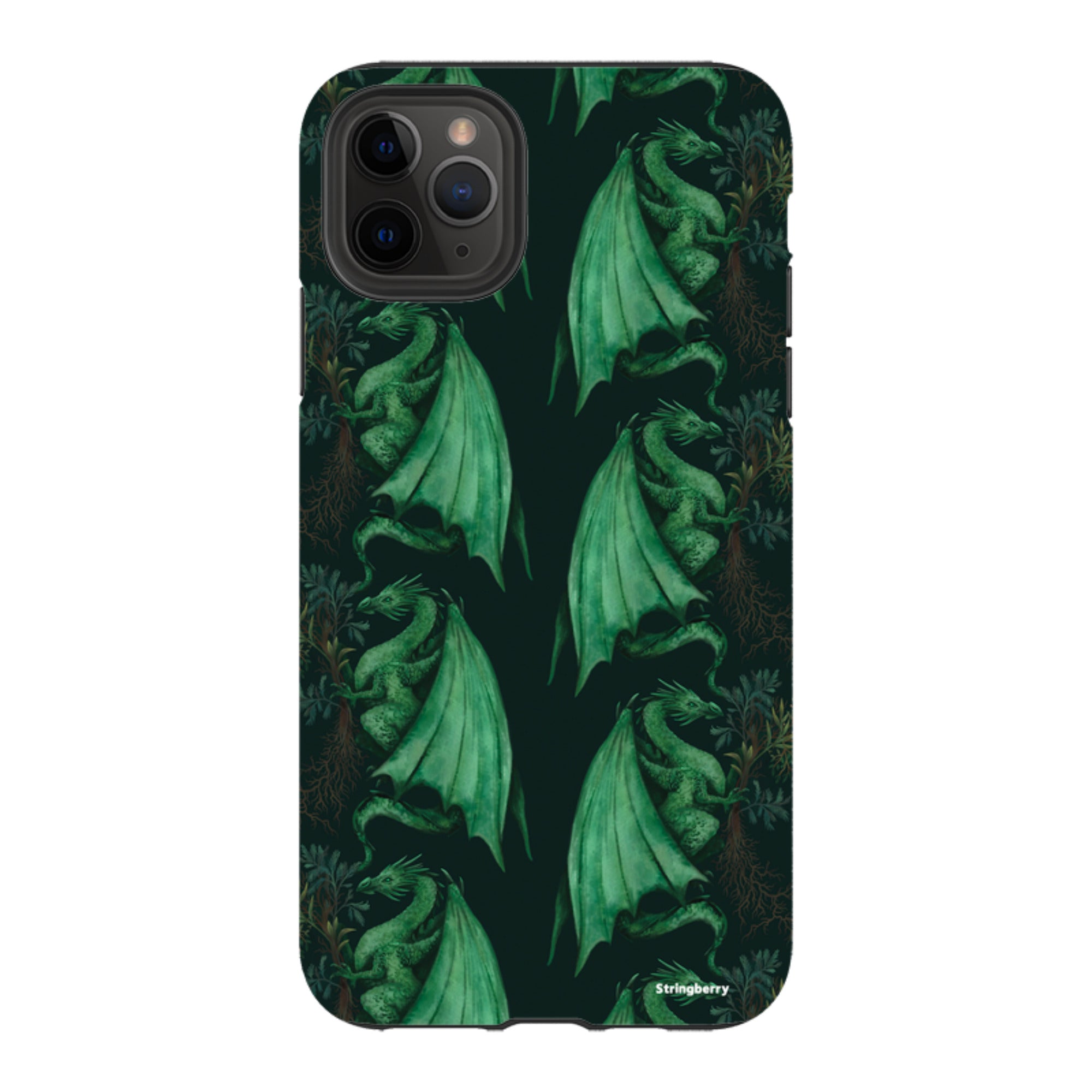 iPhone Tough Case - Arbor Dragon Pattern By Anna Stead