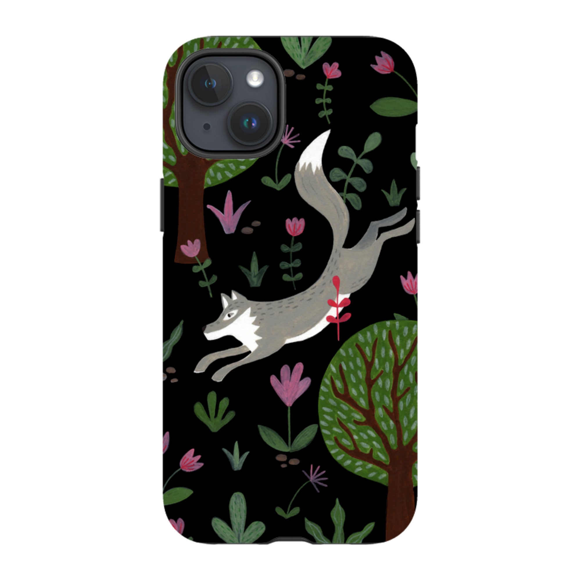 iPhone MagSafe Tough Case - Wolf In Trees By Bex Parkin
