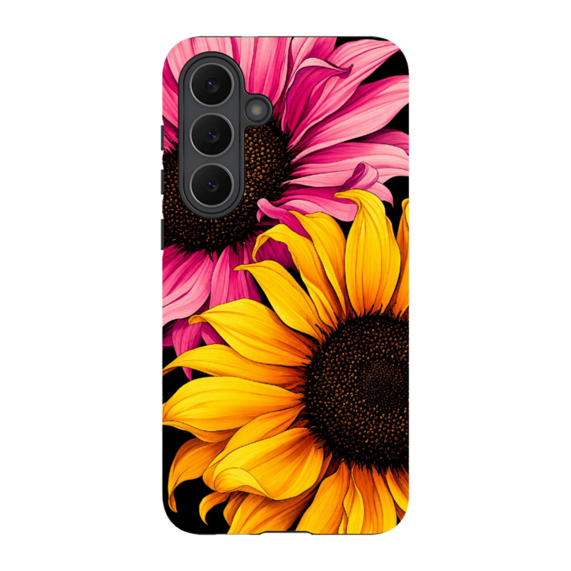 Samsung Tough Case - Yellow & Pink Sunflower