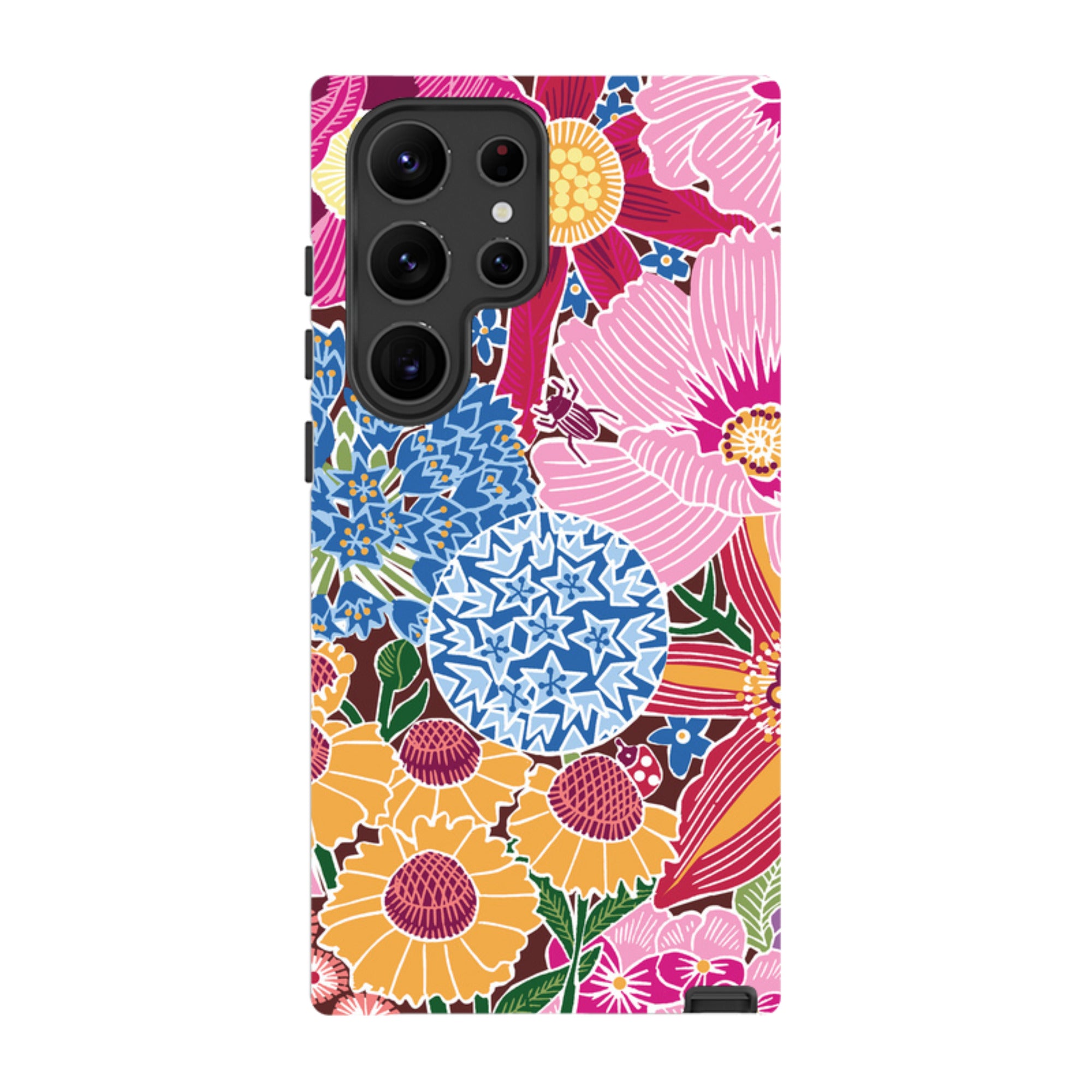 Samsung Tough Case - Jigsaw Floral 2 By kate Heiss