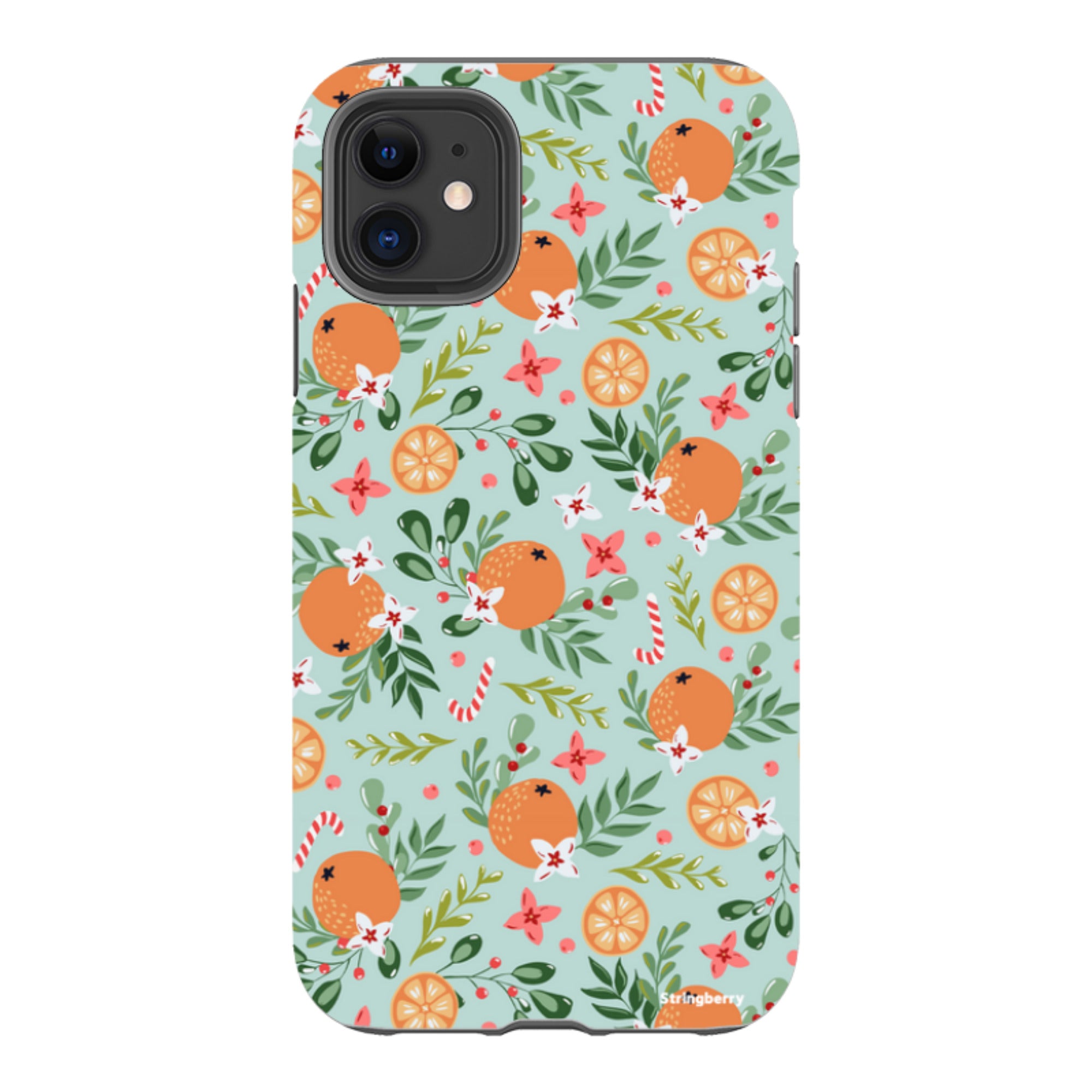 iPhone Tough Case - Oranges and Candy Canes
