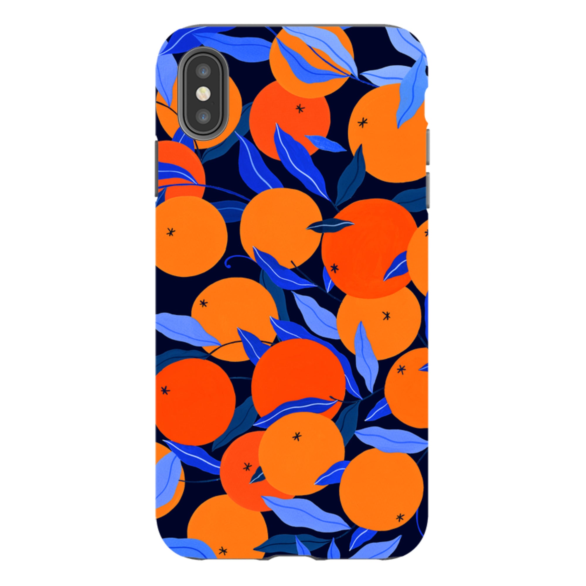 iPhone Tough Case - Arancello Navy Pattern By Madalina Andronic