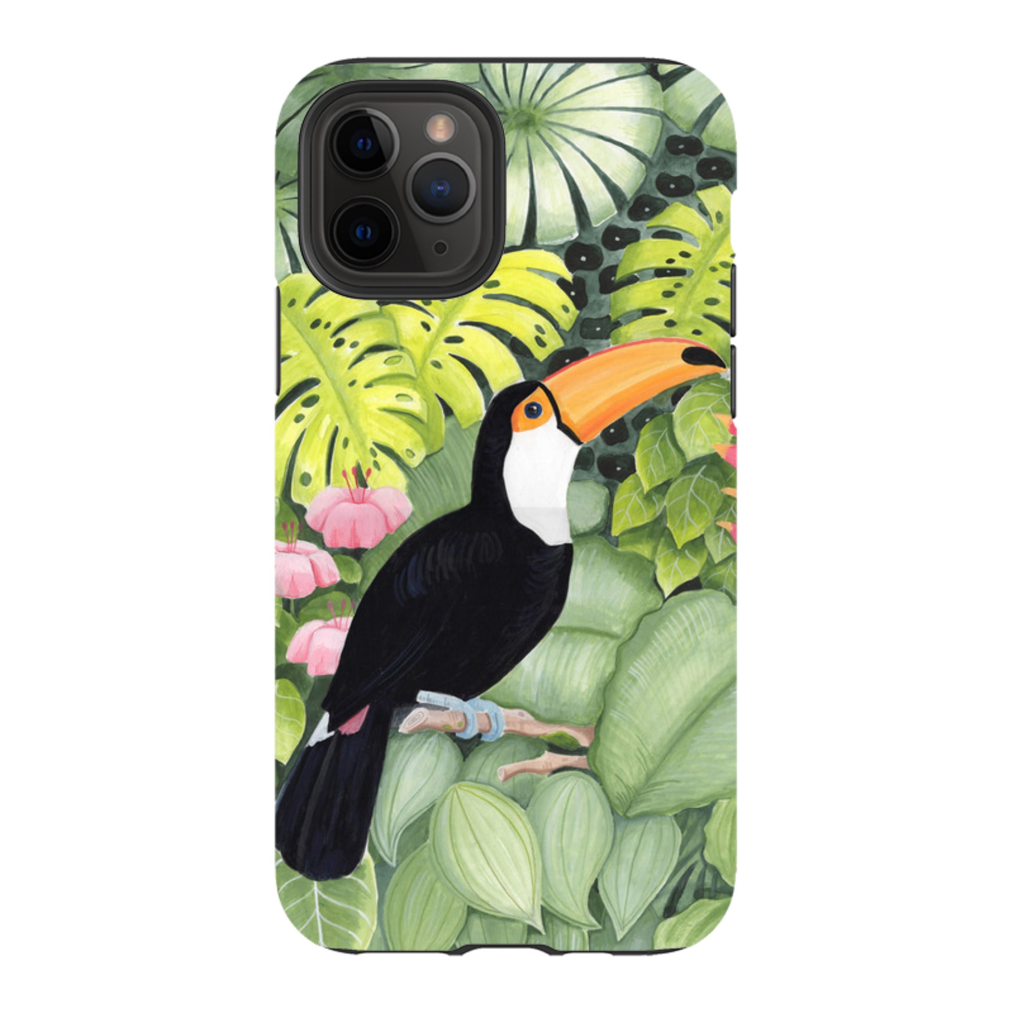 iPhone Tough Case - Toucan In Leaves By Bex Parkin