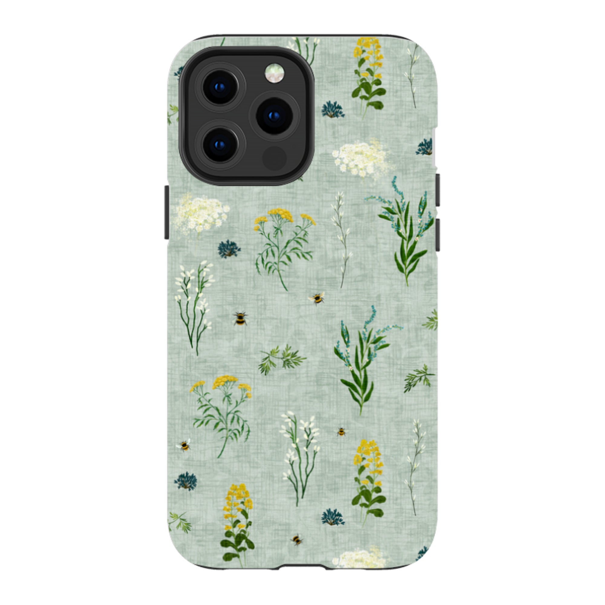 iPhone Tough Case - Song Bird Florals and Bees By Katherine Quinn