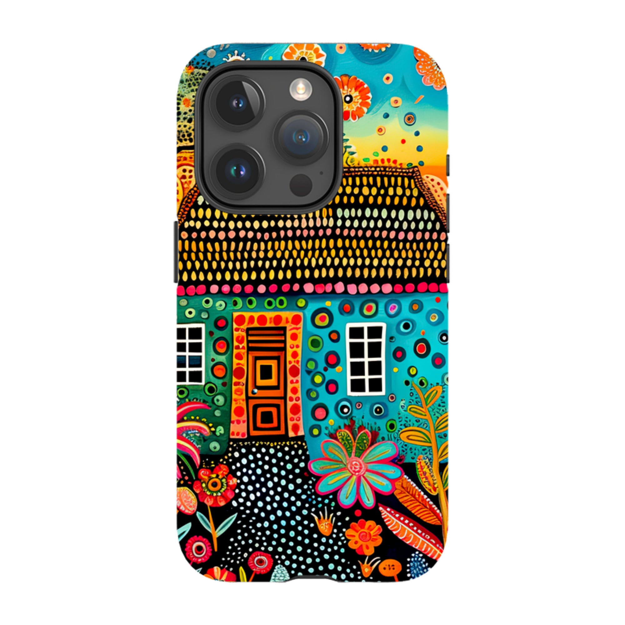 iPhone Case - Folk Art House VII