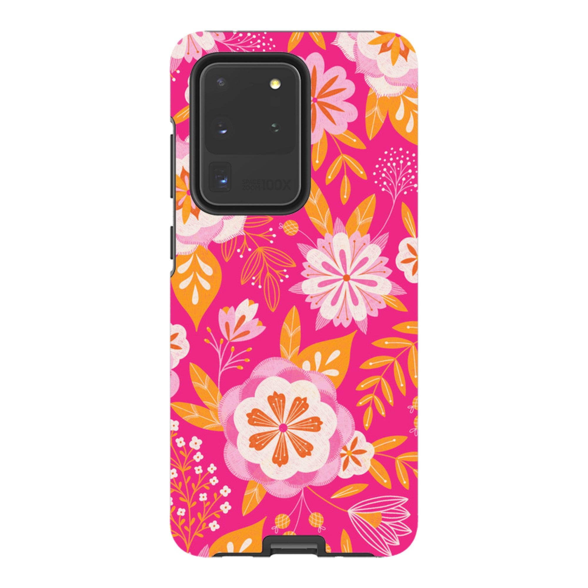 Samsung Tough Case - Big Bold Blooms Pink By Jenny Zemanek