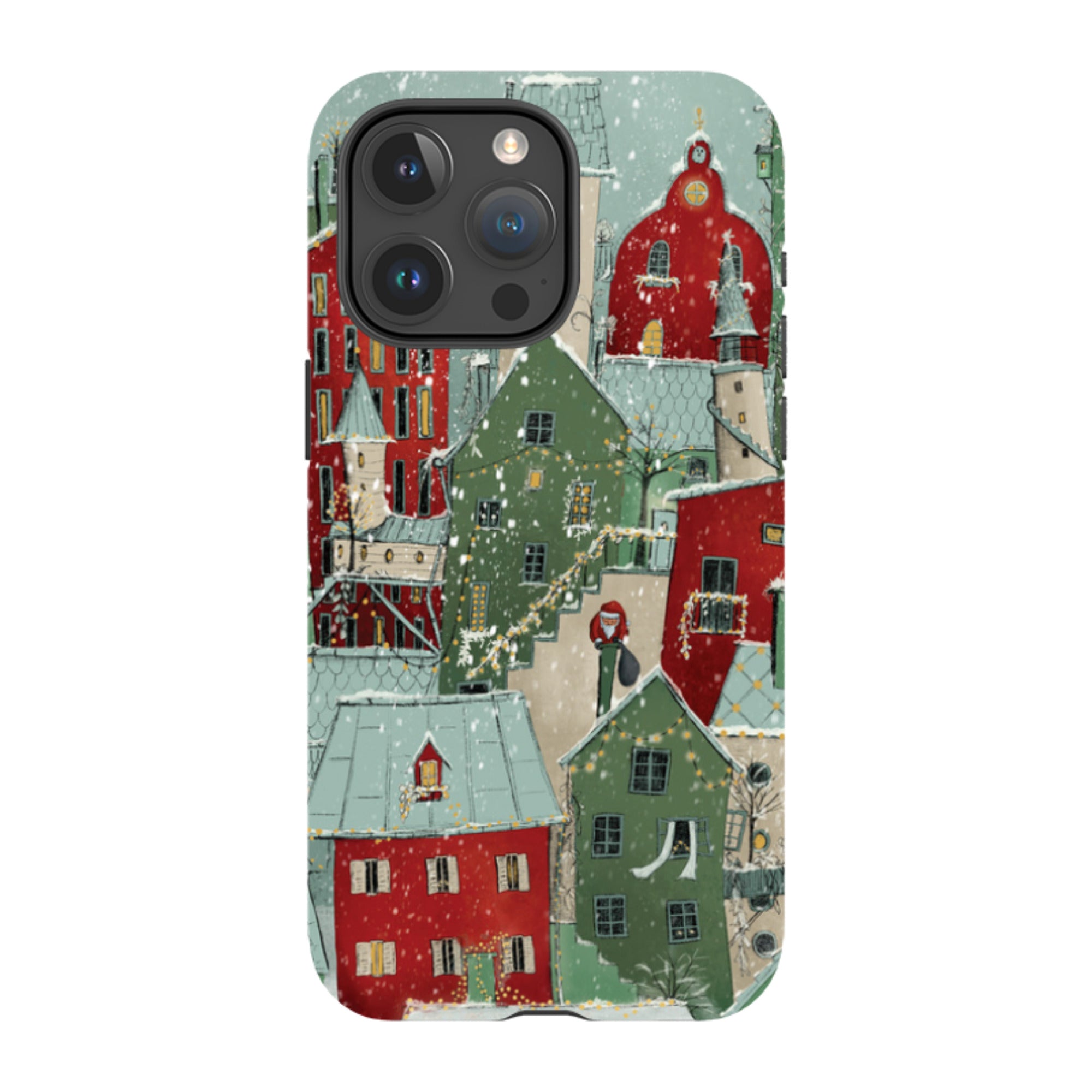 iPhone MagSafe Tough Case - City Winkles Red By Maja Lindberg