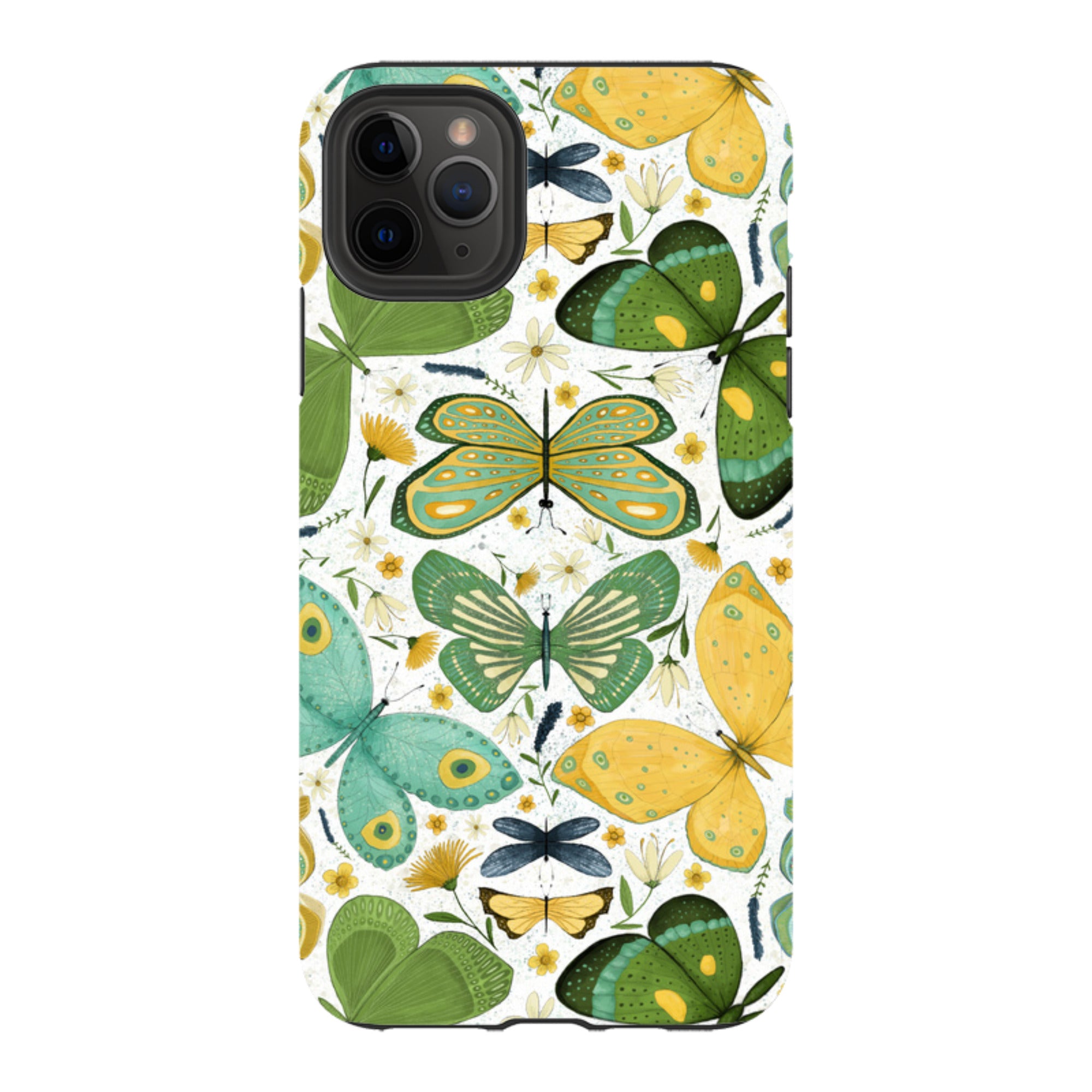 iPhone Tough Case - Green Butterflies By Maja Lindberg