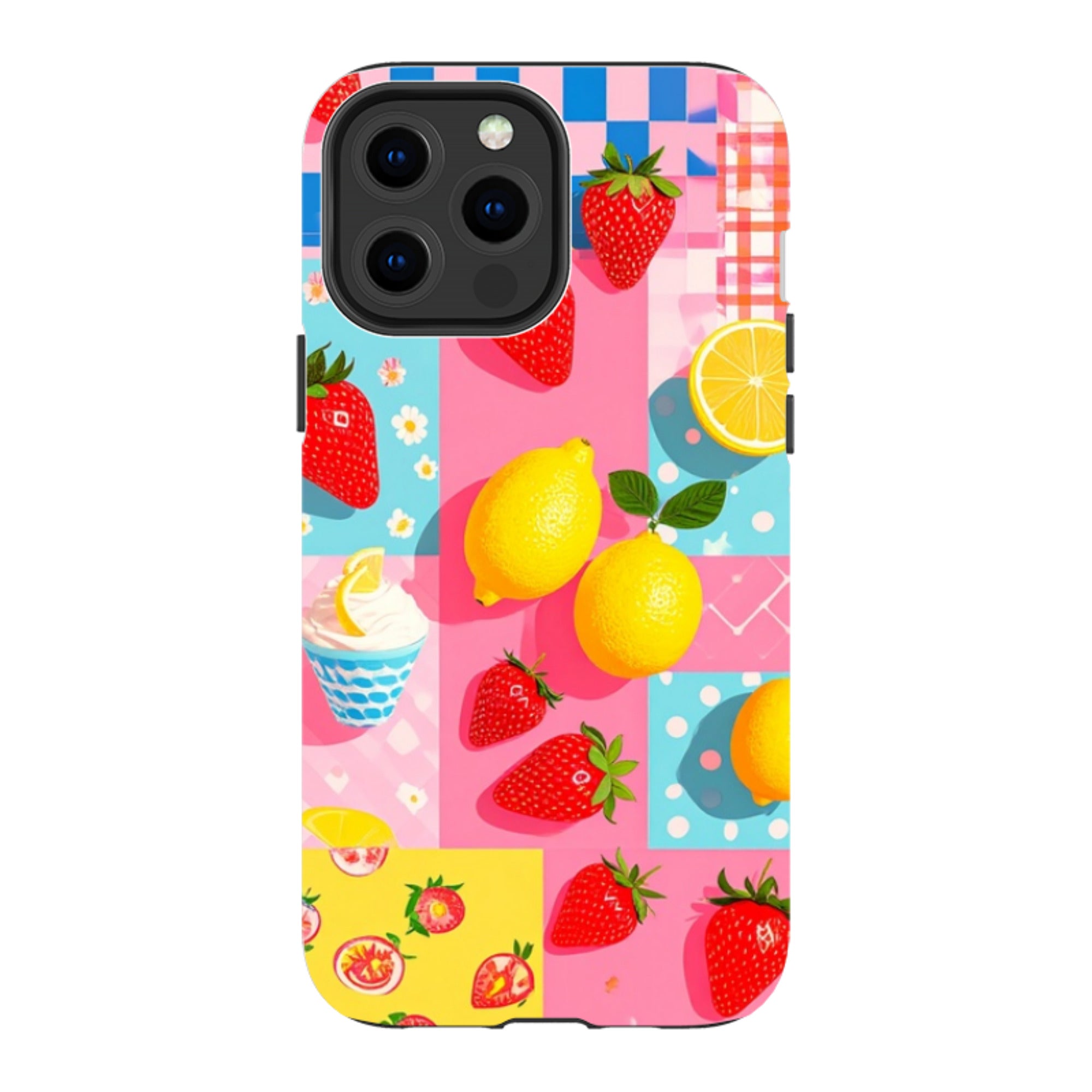 iPhone MagSafe Tough Case - Lemon Strawberry Icecream