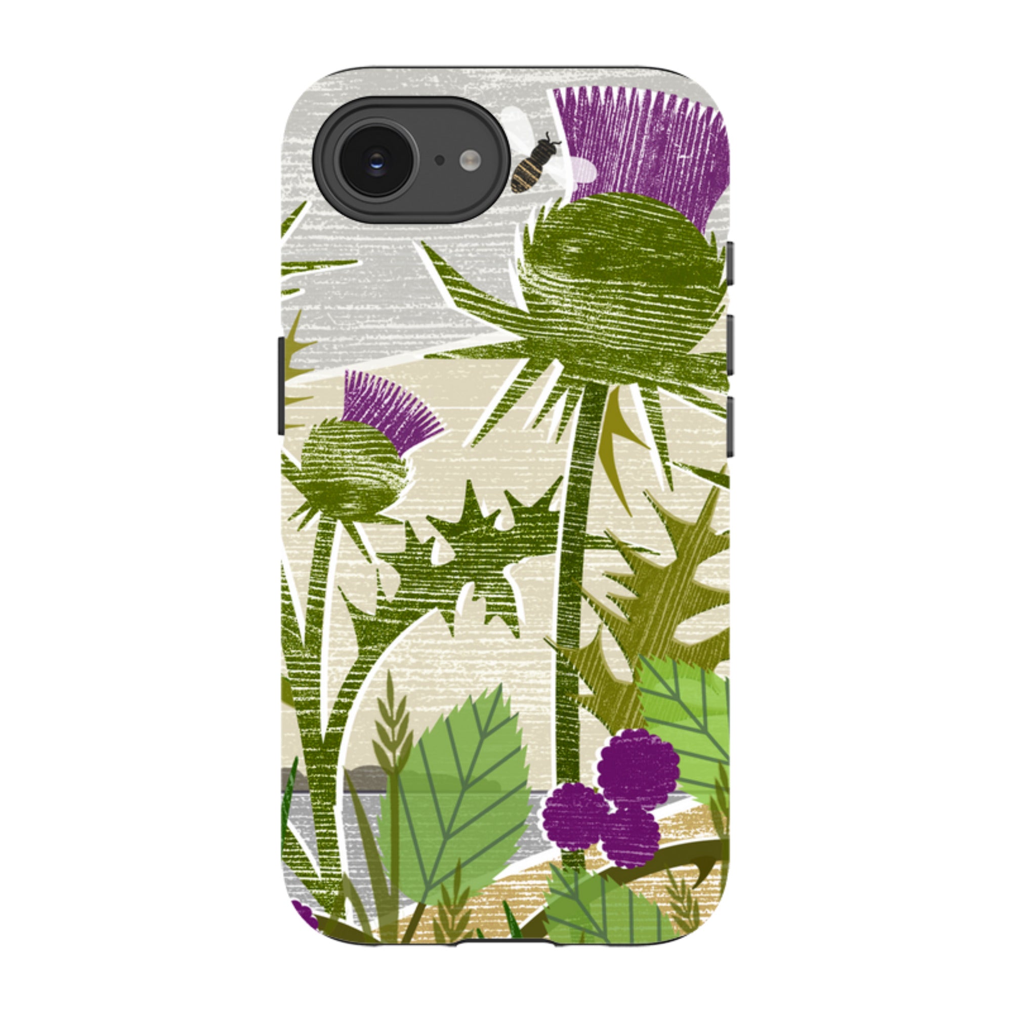iPhone Tough Case - Purple Thistle By Liane Payne