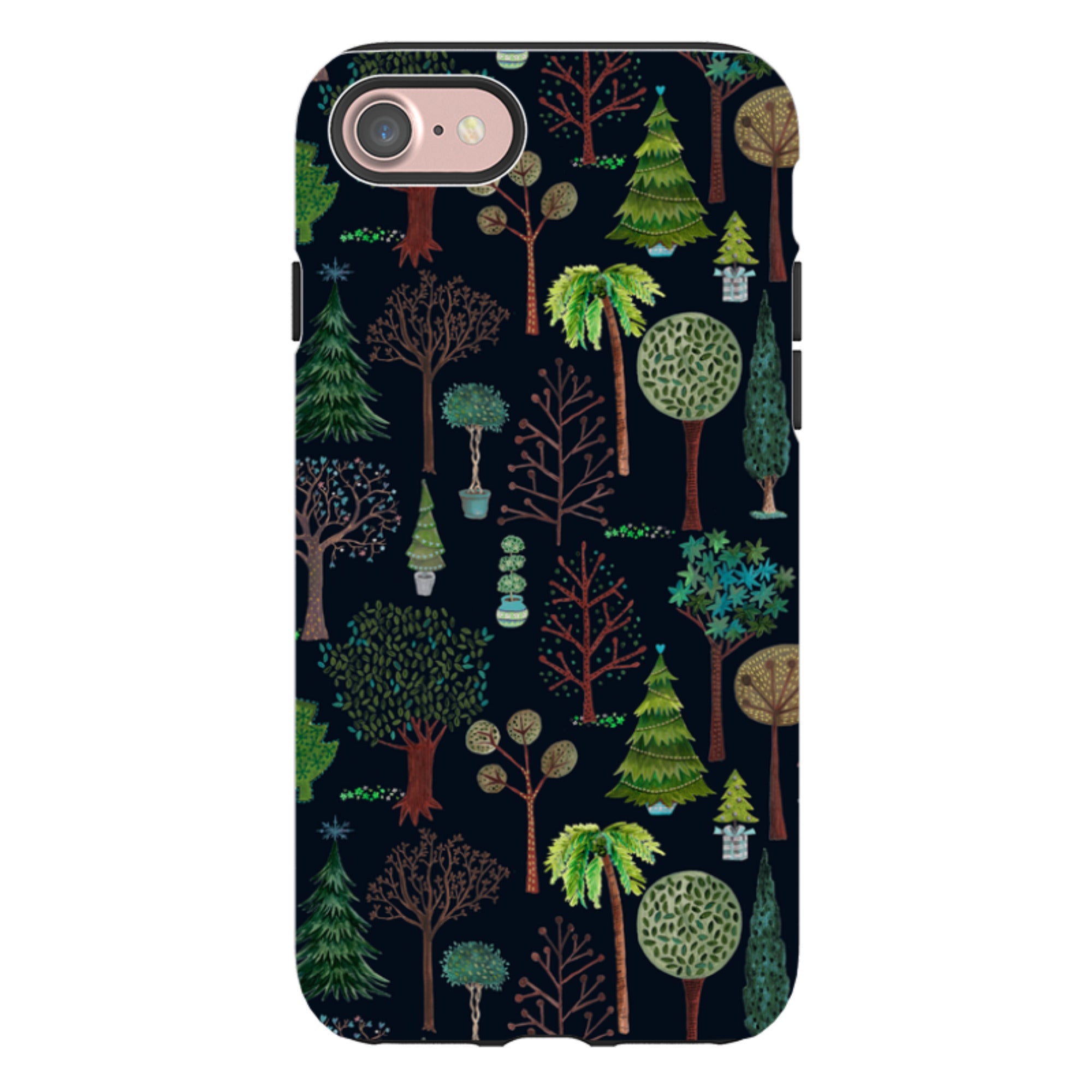 iPhone Tough Case - Xmas Trees Dark By Caroline Bonne Muller