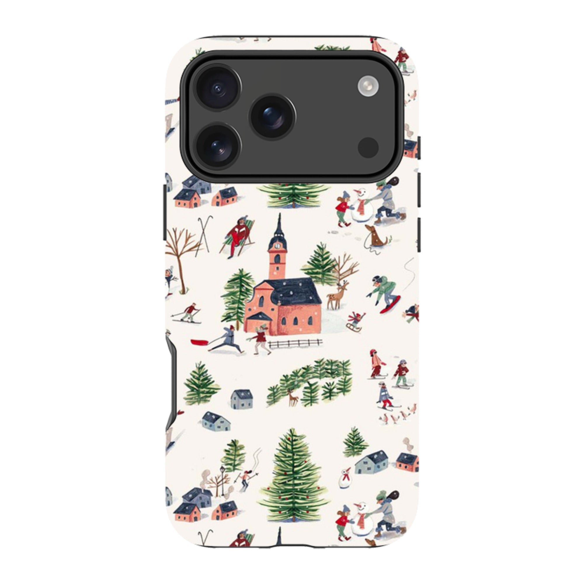 iPhone Tough Case - Skiing By Caroline Bonne Muller