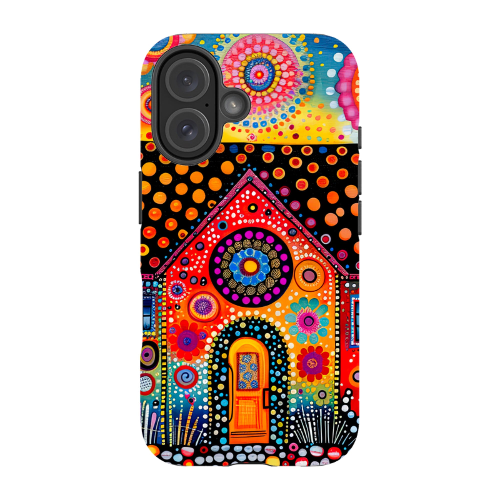iPhone MagSafe Tough Case - Folk Art House IV