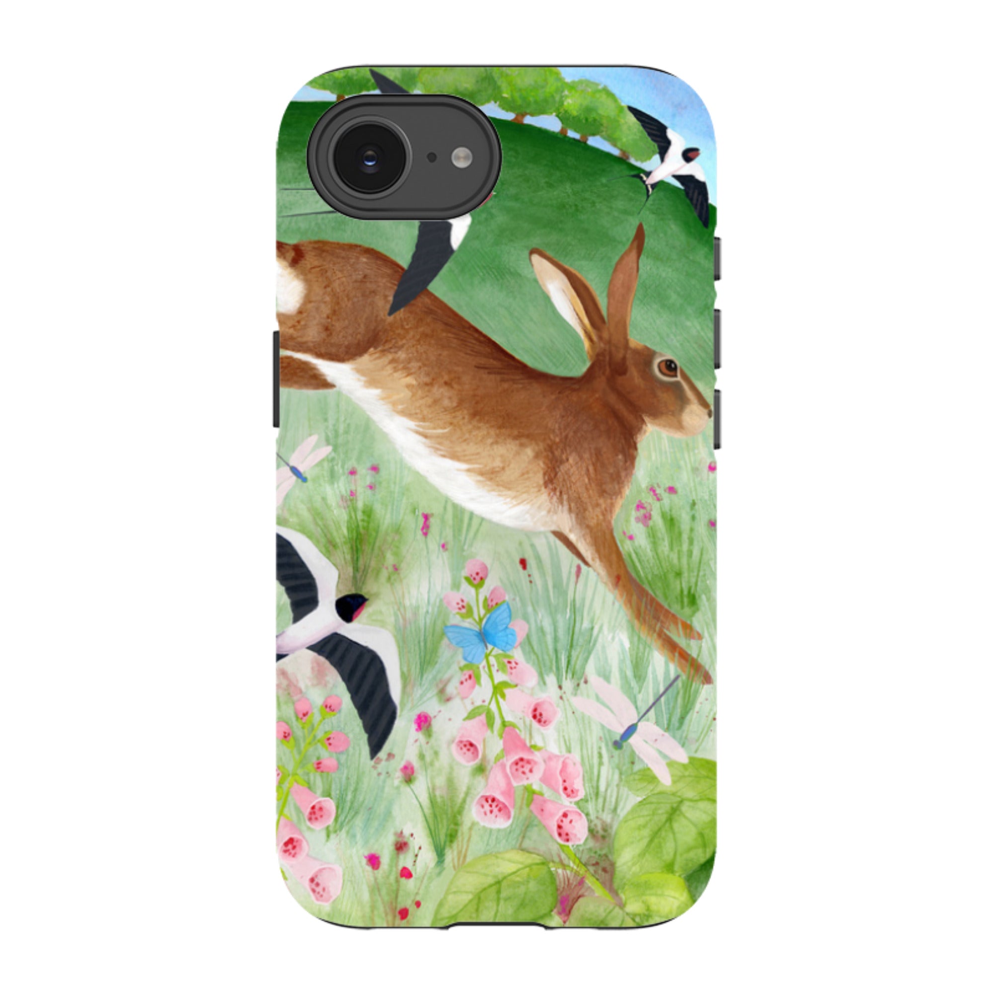 iPhone Tough Case - Hares And Swallows By Bex Parkin