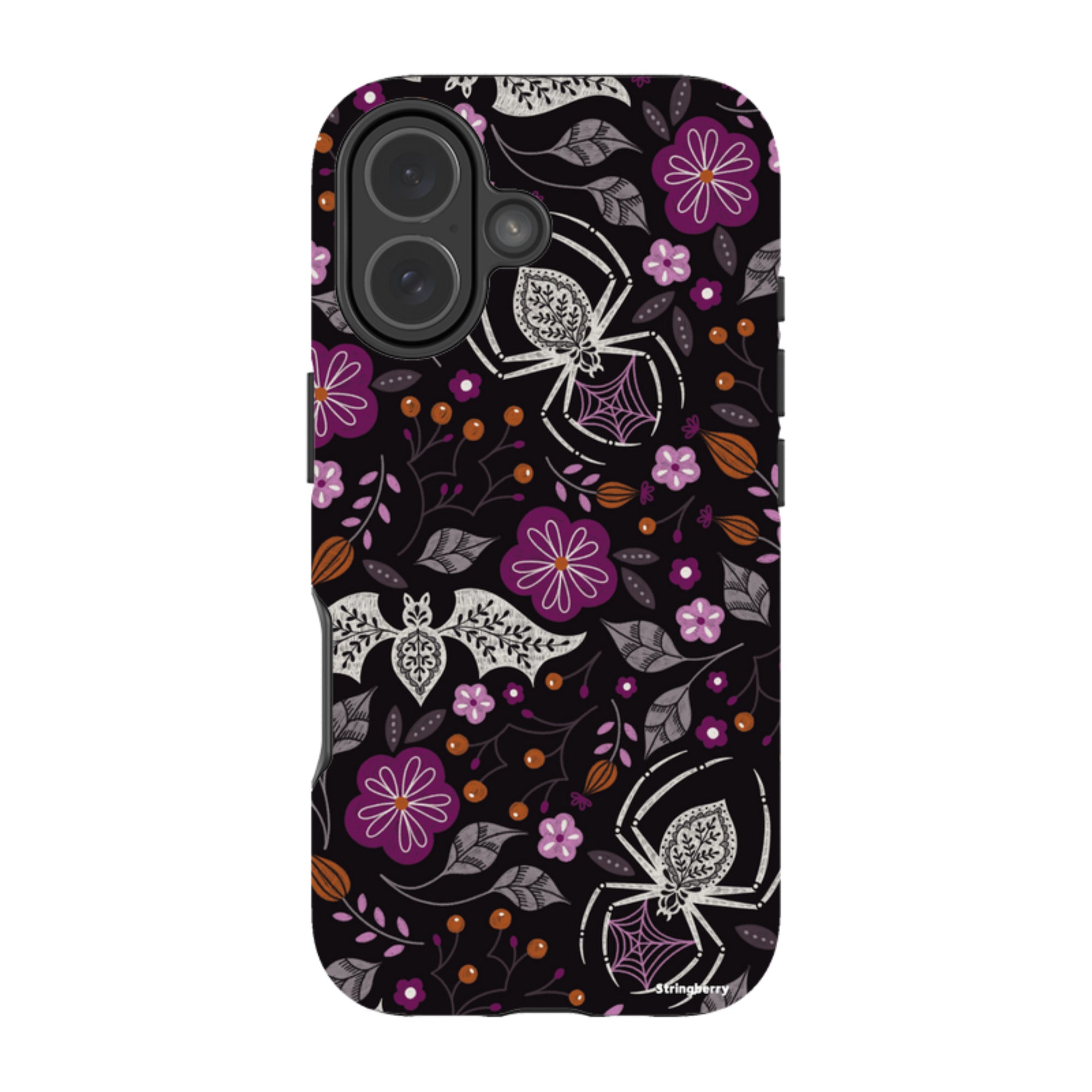 iPhone Tough Case - SpiderBat Black By Jenny Zemanek