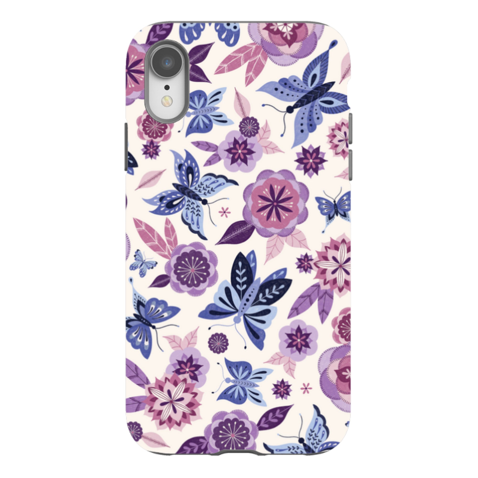iPhone Tough Case - Butterfly Blooms Ivory By Jenny Zemanek