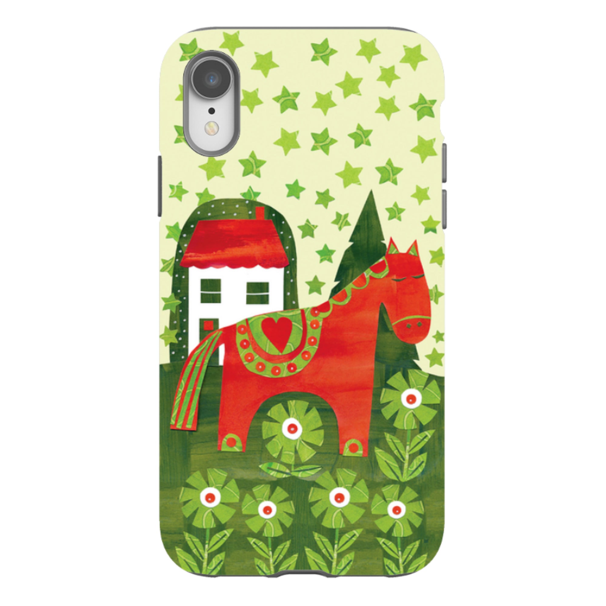 iPhone Tough Case - Red Dala Horse By Tracey English