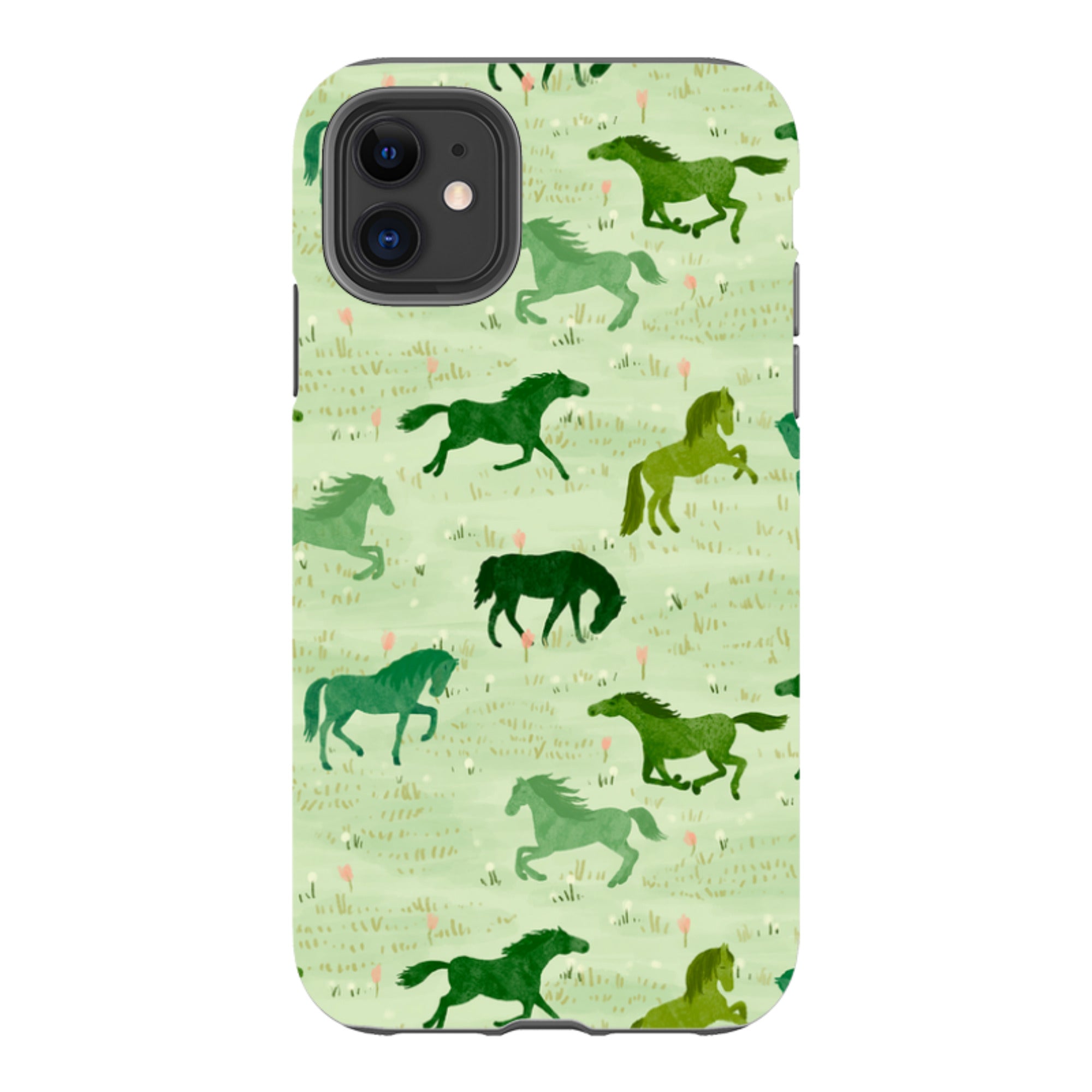 iPhone Tough Case - Wild Horses Meadow By Katherine Quinn