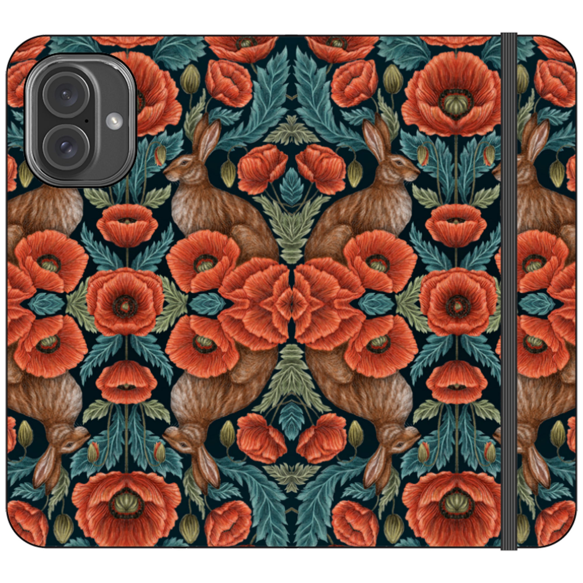 Poppy Red Wallet Case By Catherine Rowe