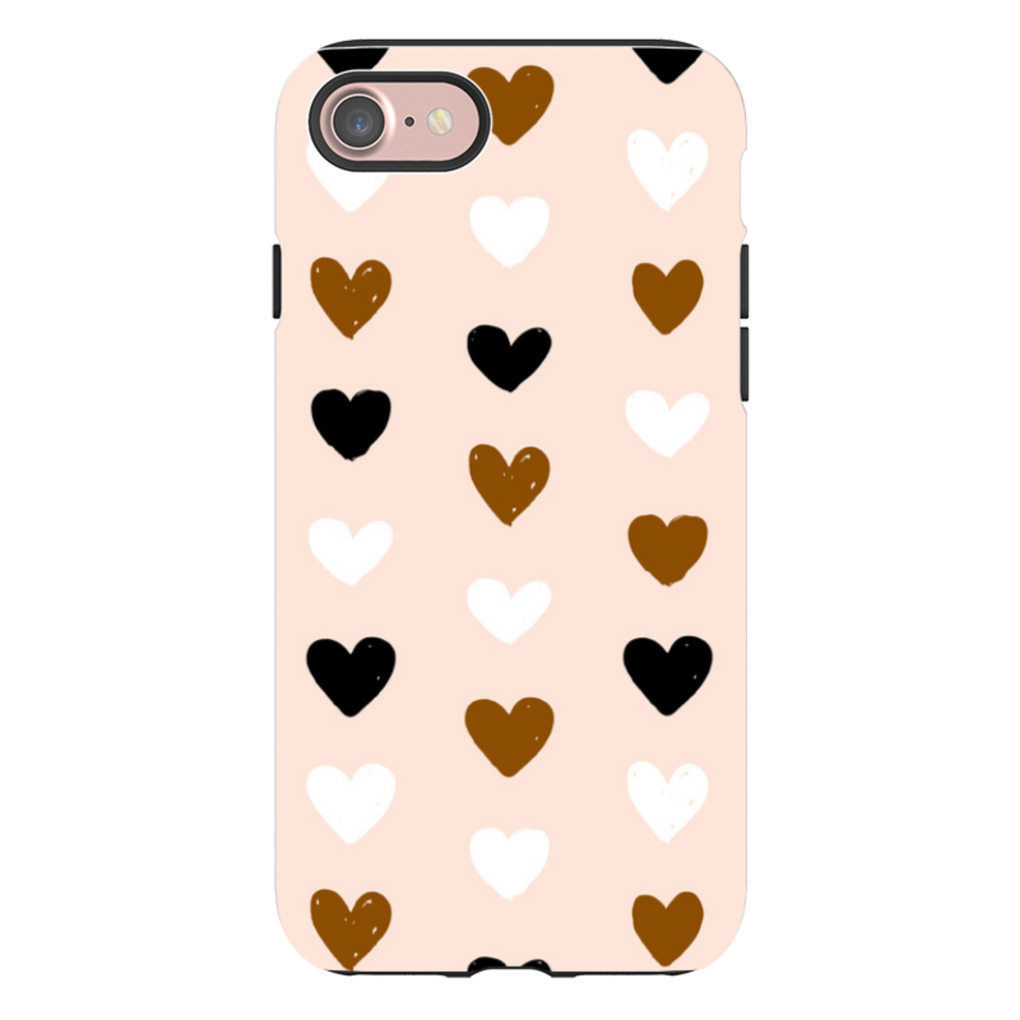 iPhone Tough Case - Hearts Pale