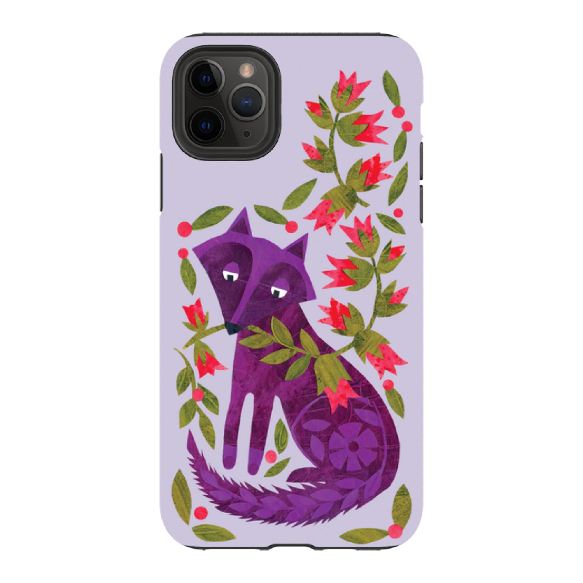 iPhone Tough Case - Purple Foxie By Tracey English