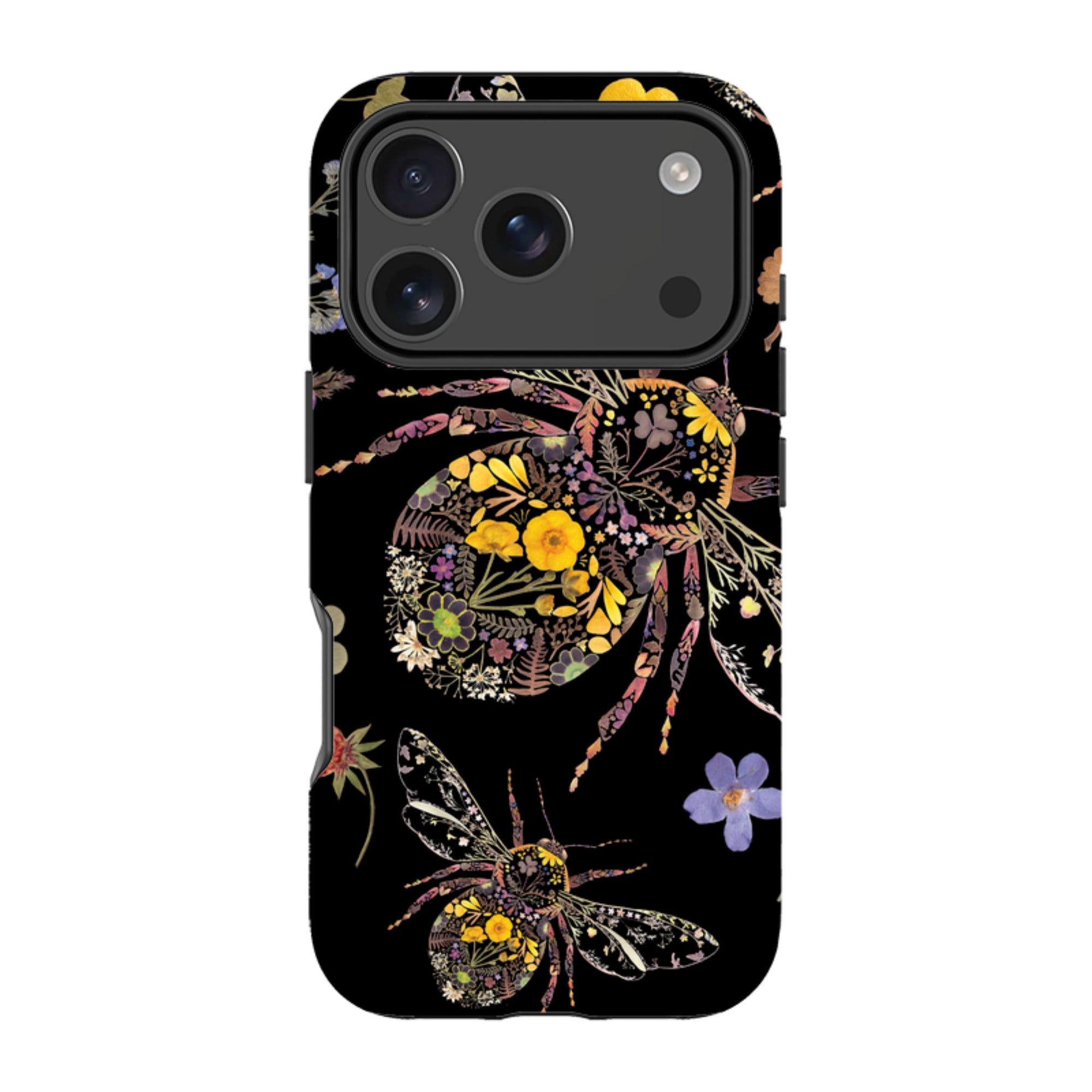 iPhone Tough Case - Floral Bumble Bees By Helen Ahpornsiri