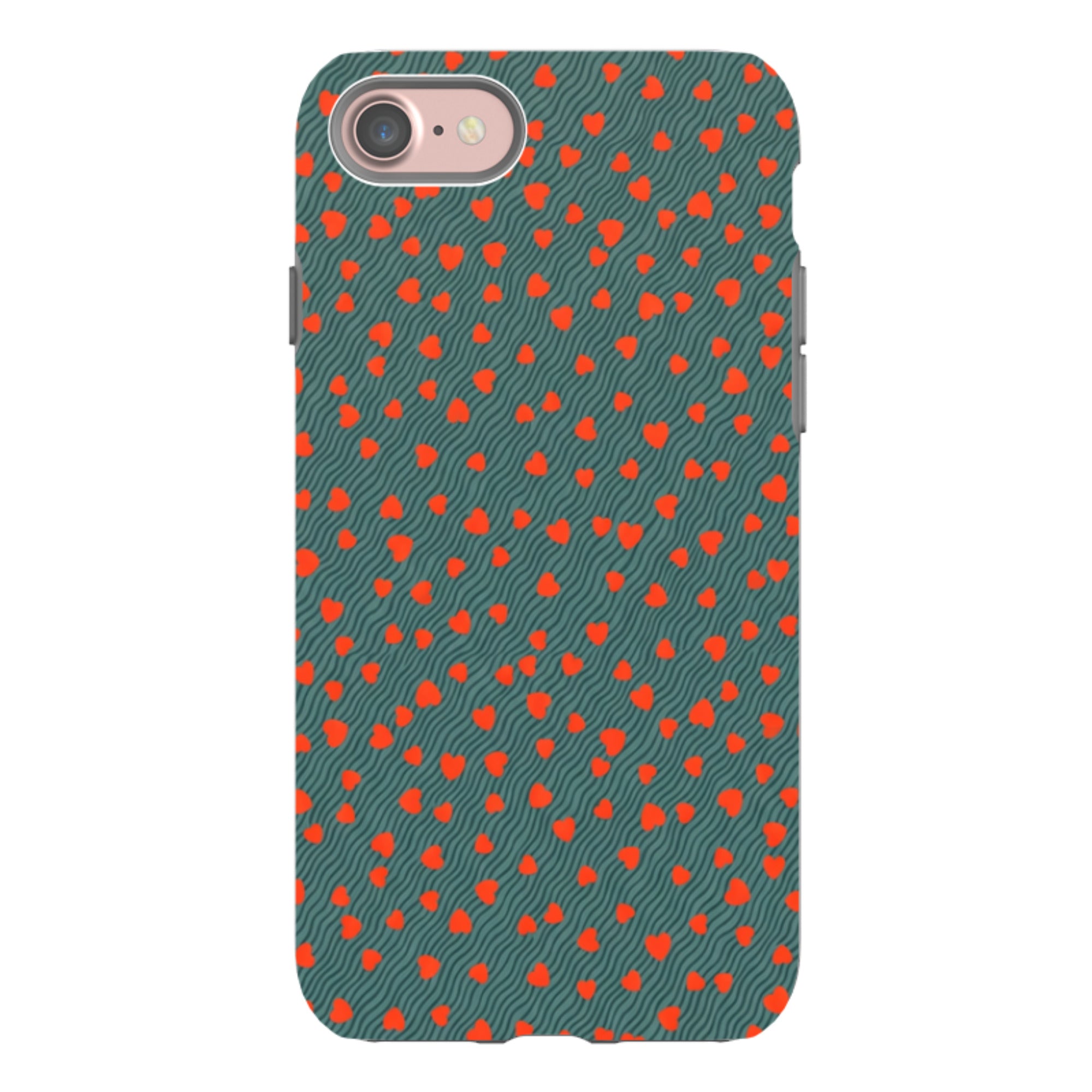 iPhone Tough Case - Red Hearts