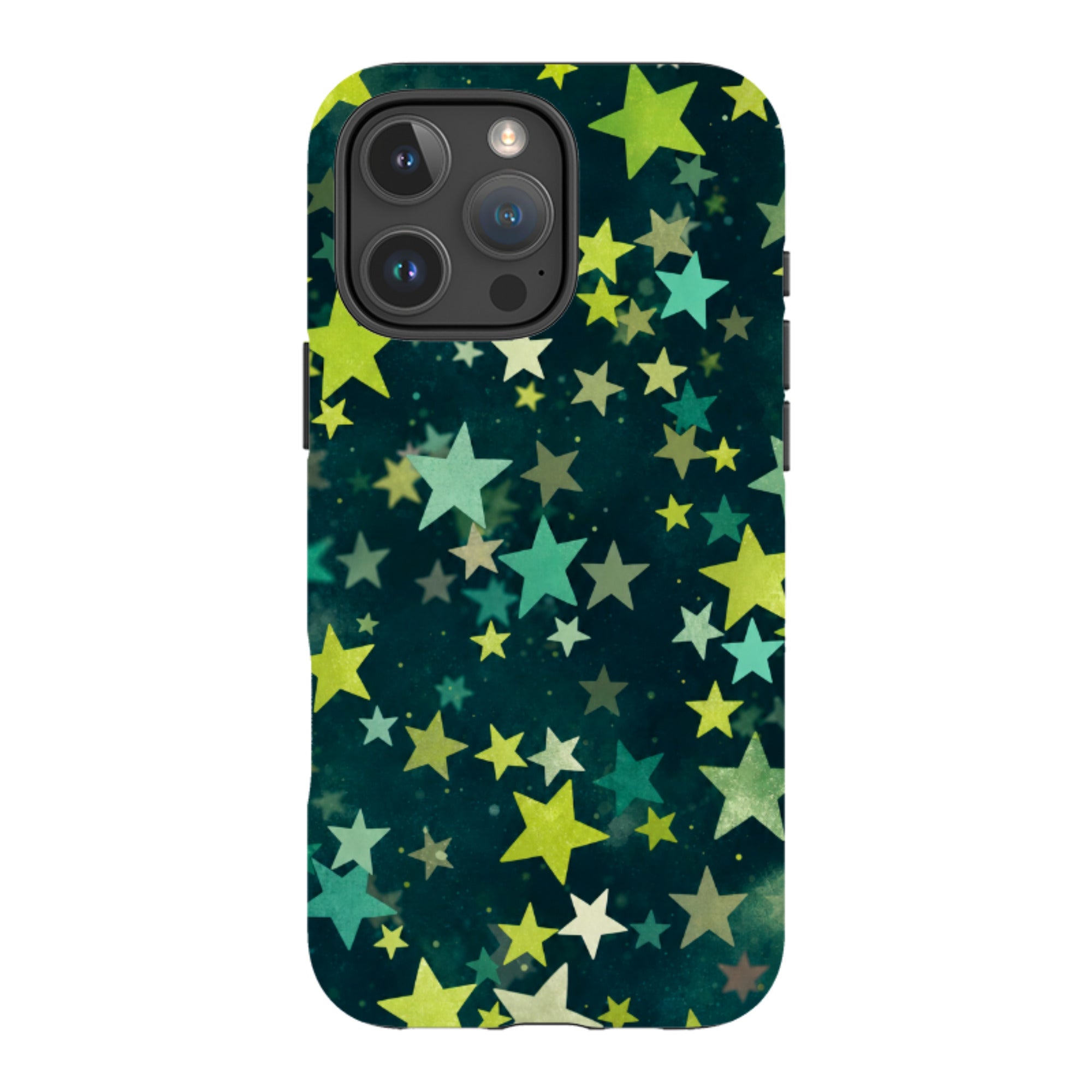 iPhone Tough Case - Green Galaxy Star