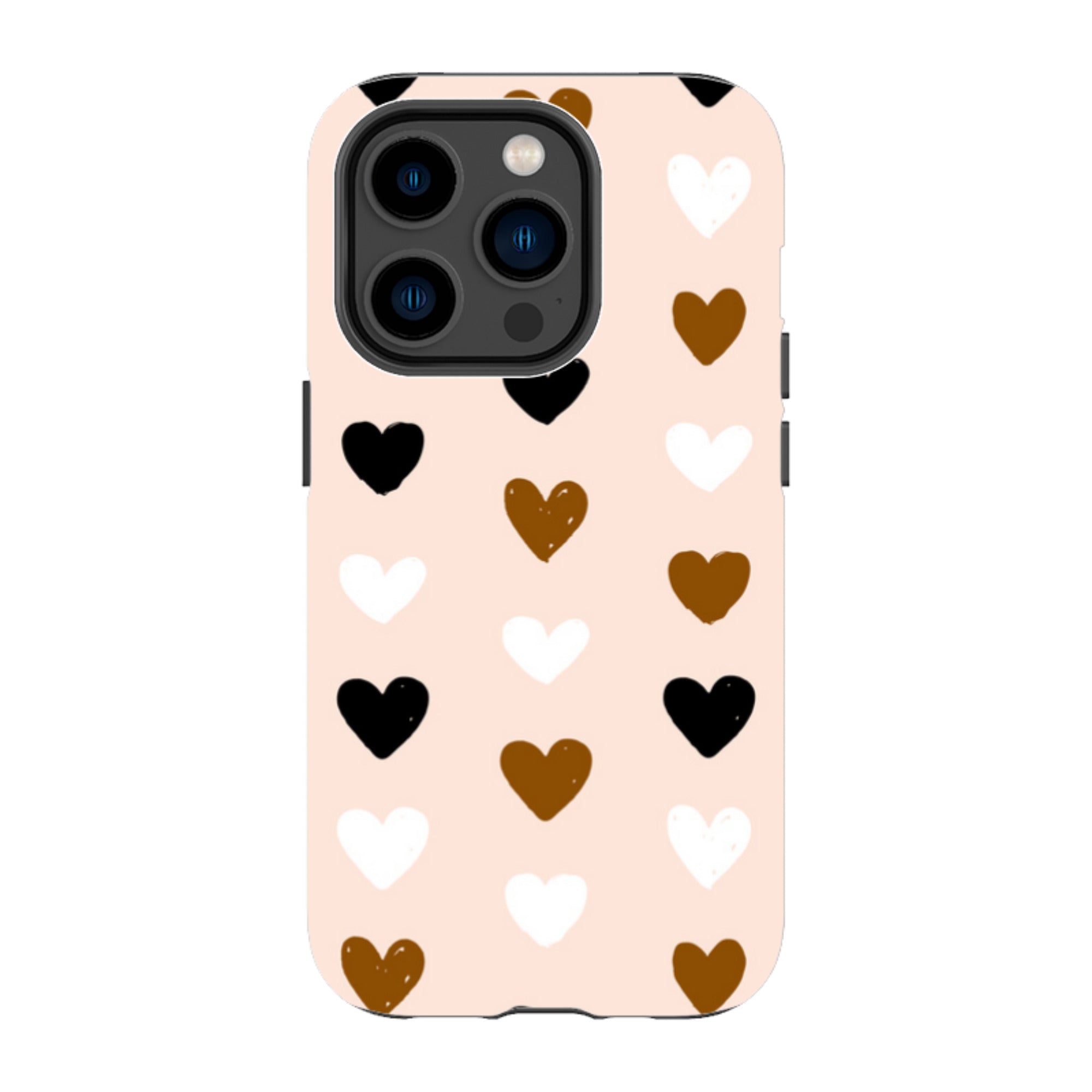 iPhone Tough Case - Hearts Pale