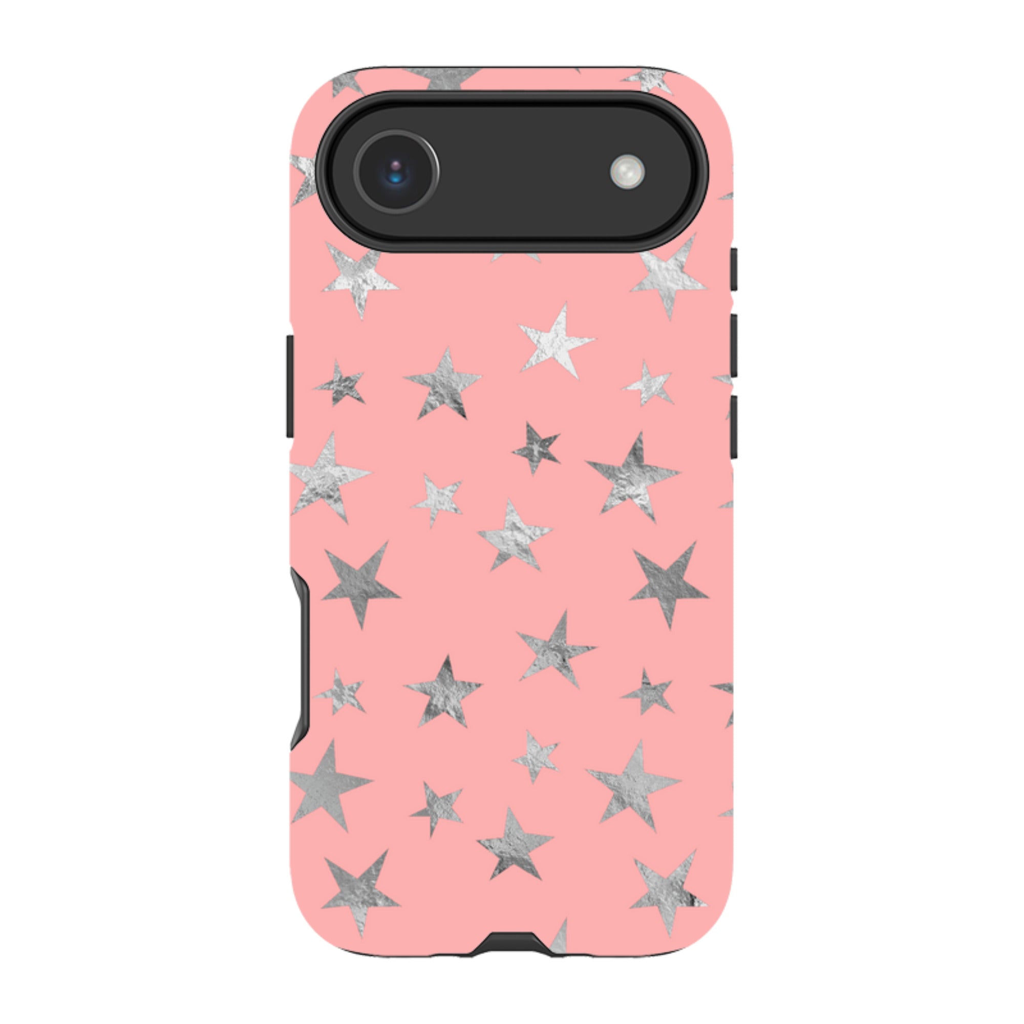 iPhone Tough Case - Pink and Silver Stars