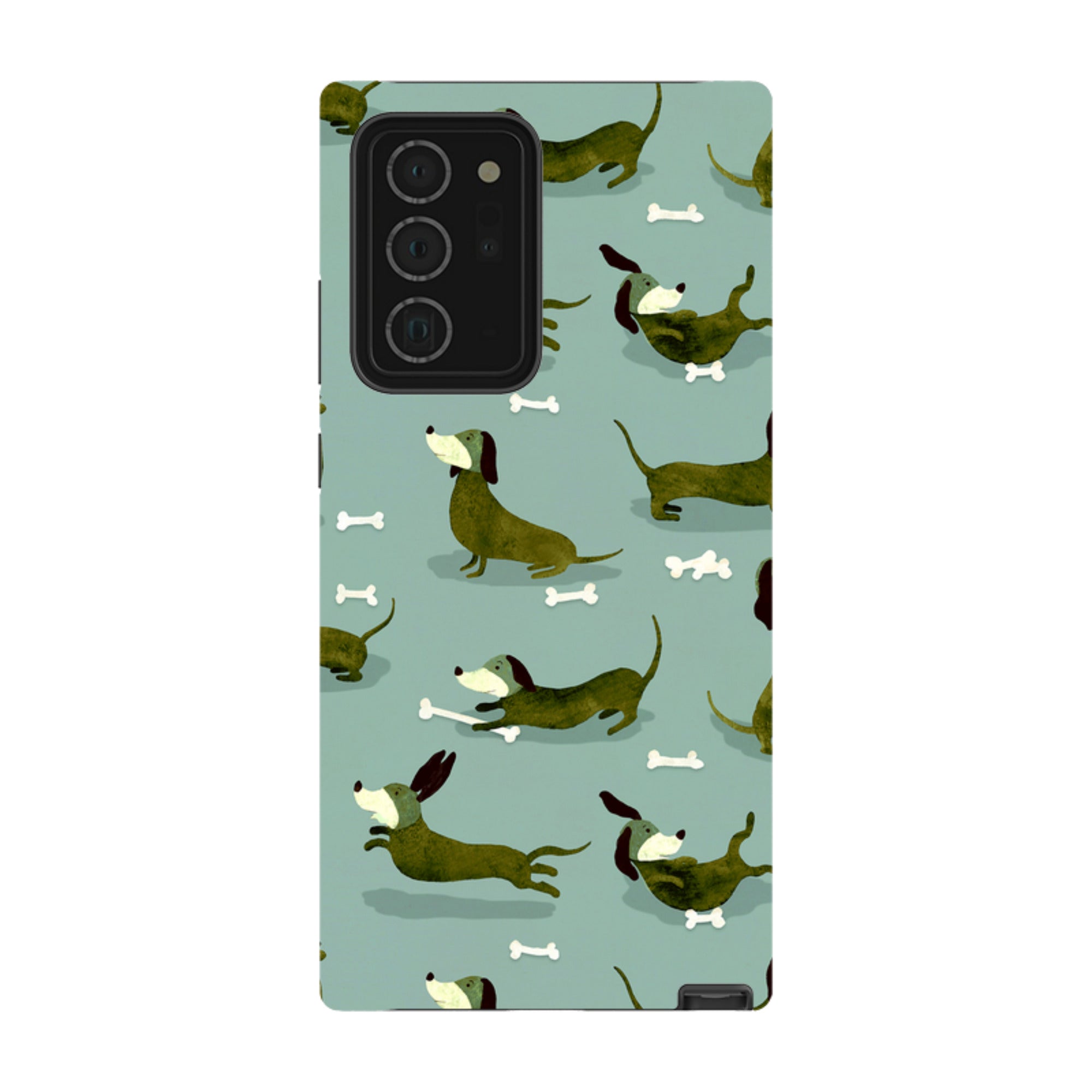 Samsung Tough Case - Dash Dogs Green By Katherine Quinn
