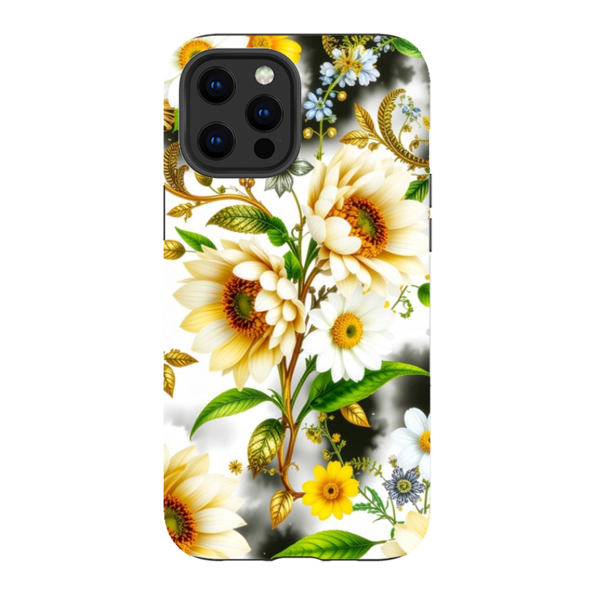 iPhone Case - Gold Flowers