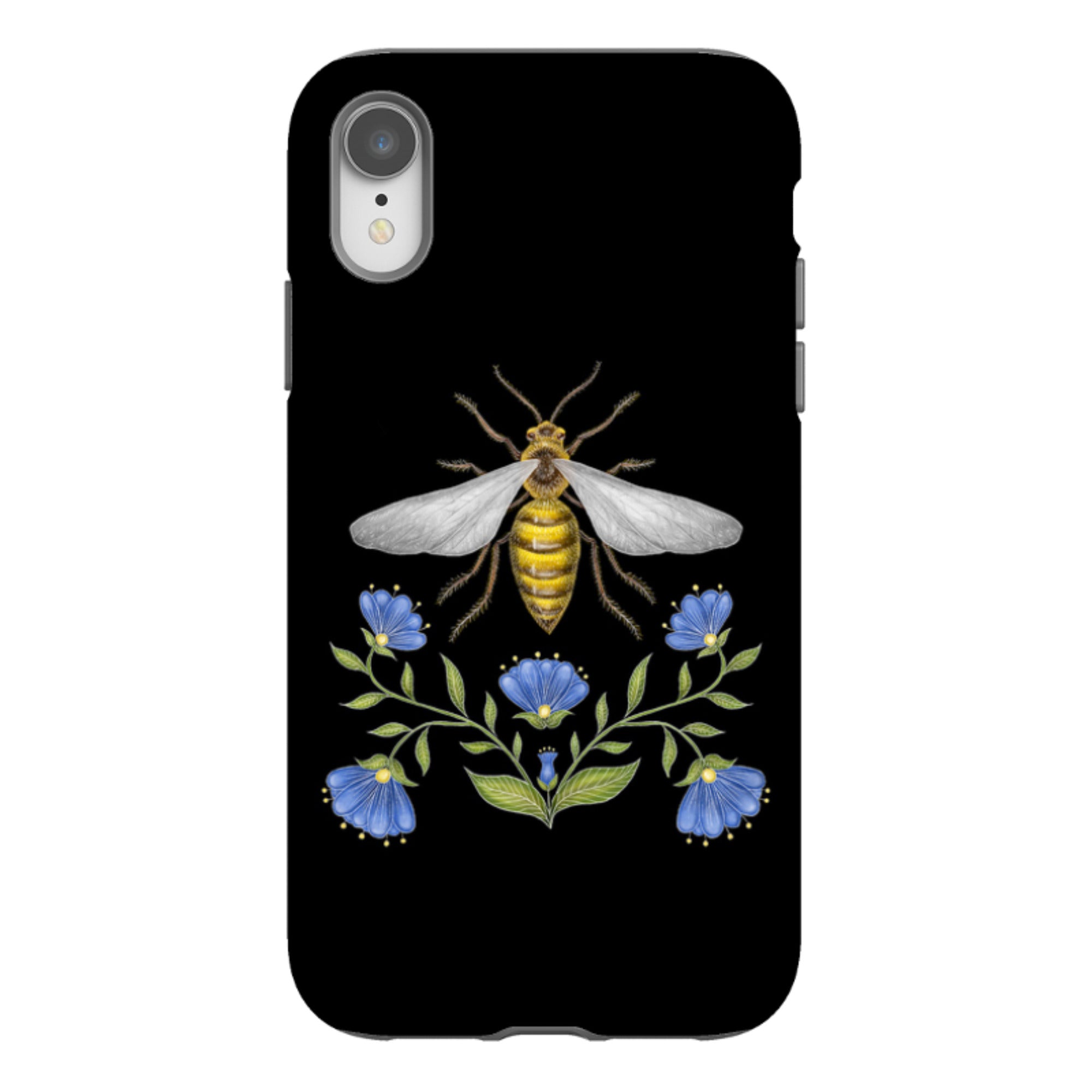 iPhone Tough Case - Wings Of Freedom Black By Catherine Rowe