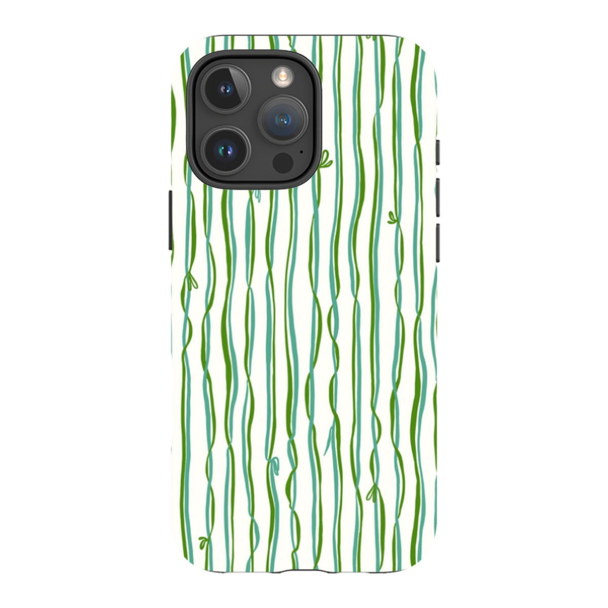 iPhone Tough Case - Ribbons blue and green By Katherine Quinn