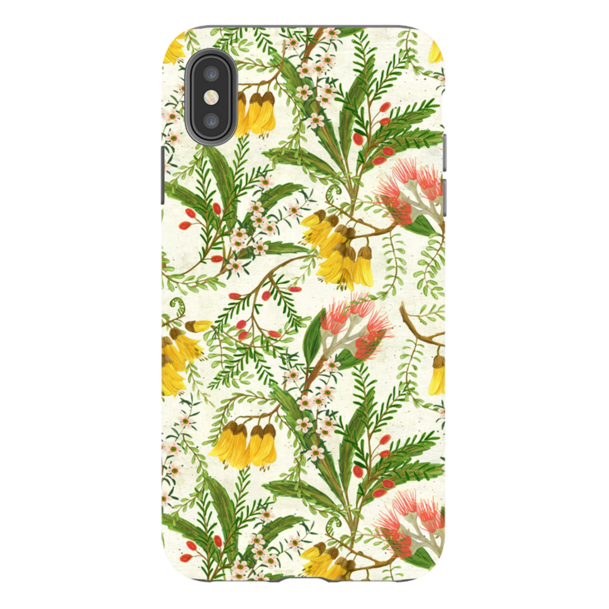 iPhone Tough Case - Kowhai And Bottle Brush By Katherine Quinn
