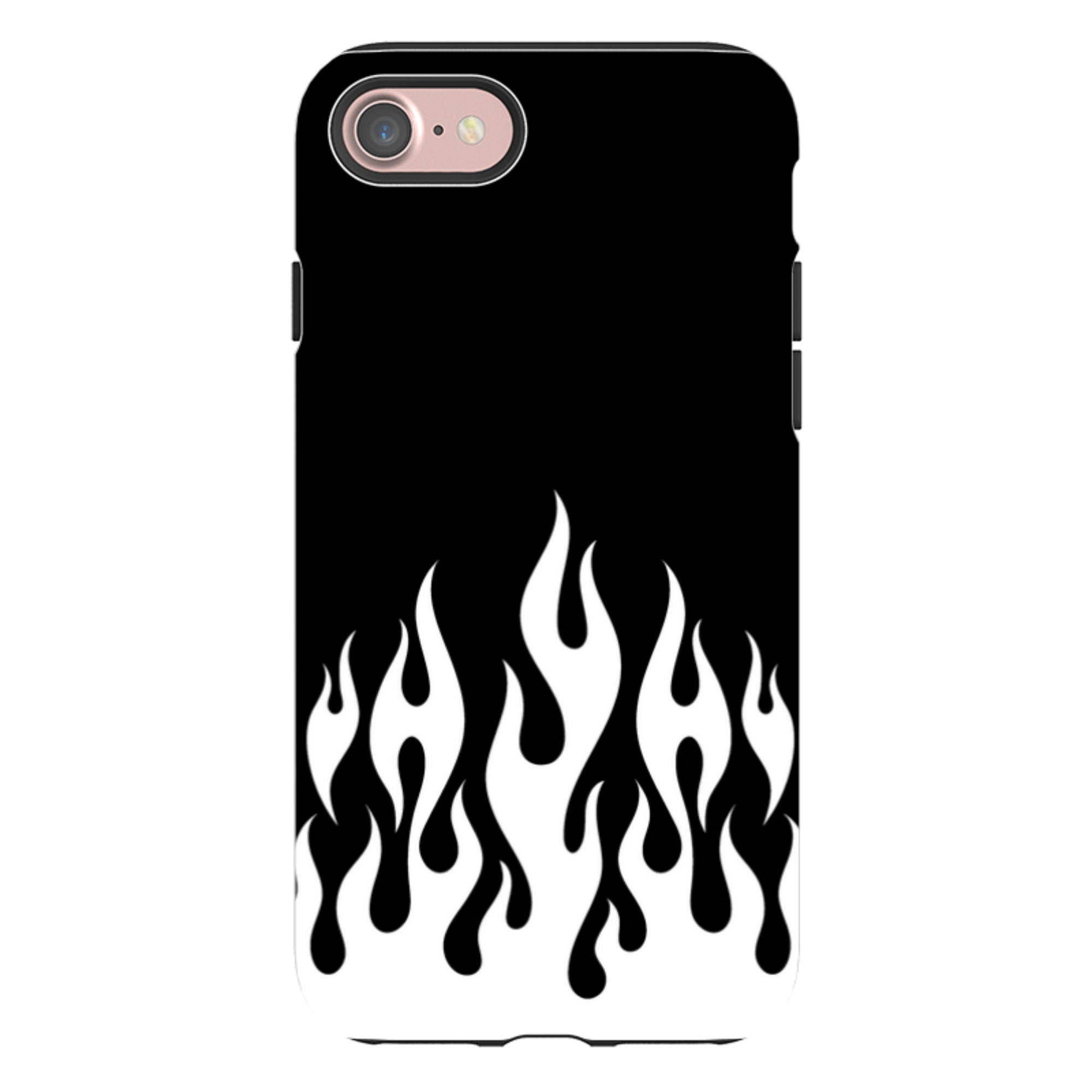 iPhone Tough Case - White Flames