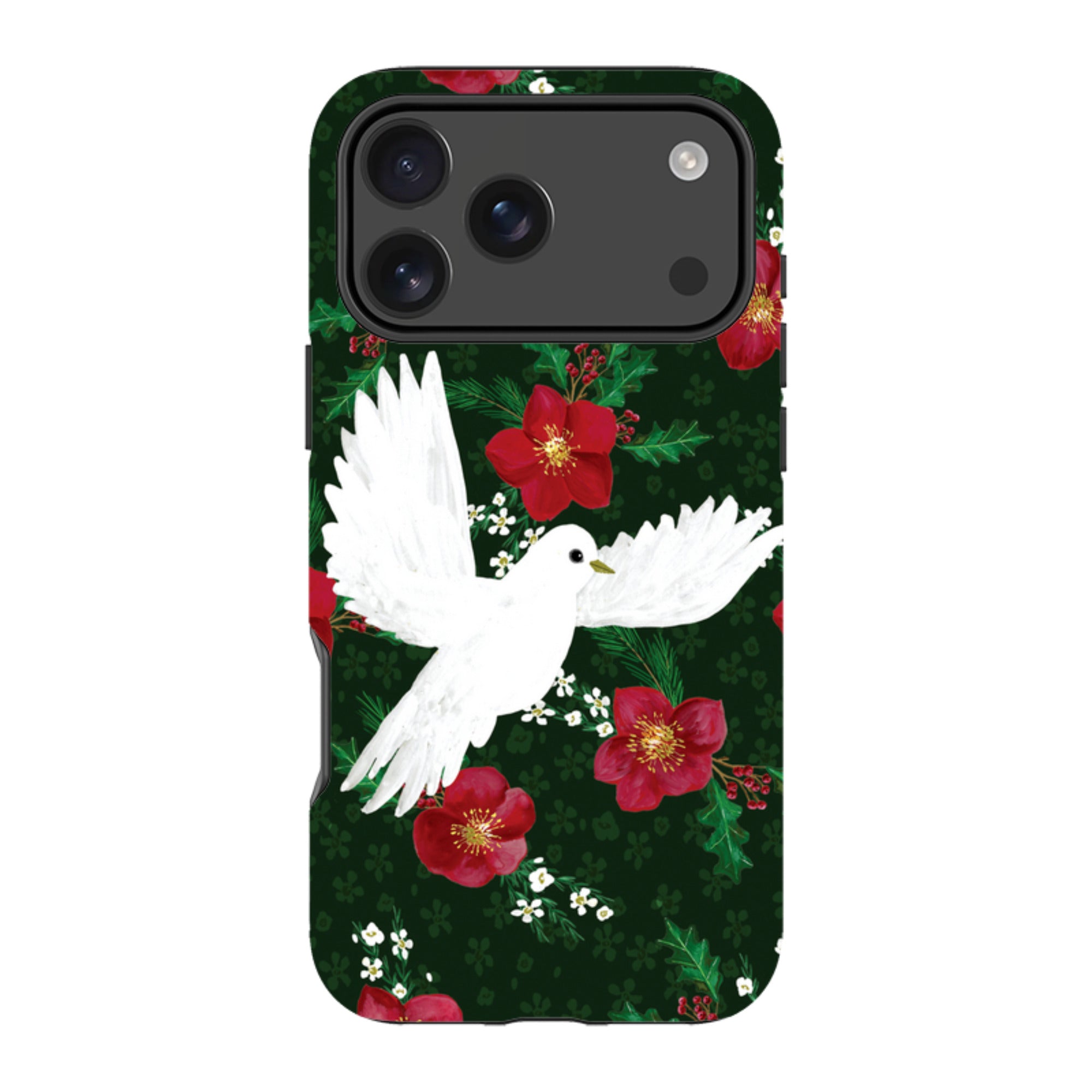 iPhone MagSafe Tough Case - Dove and Floral By Abby Jacobs