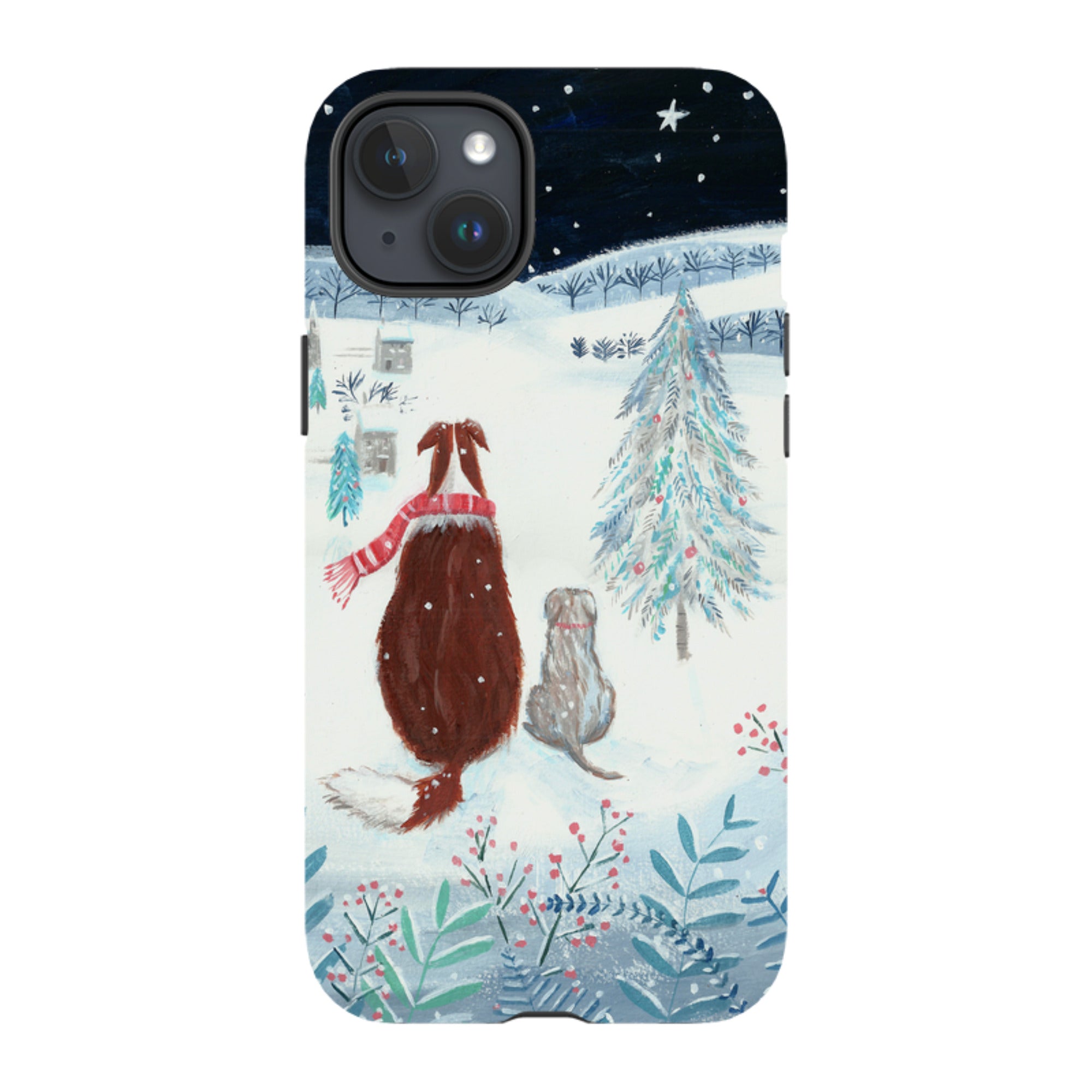 iPhone Tough Case - Snow Dogs By Mary Stubberfield