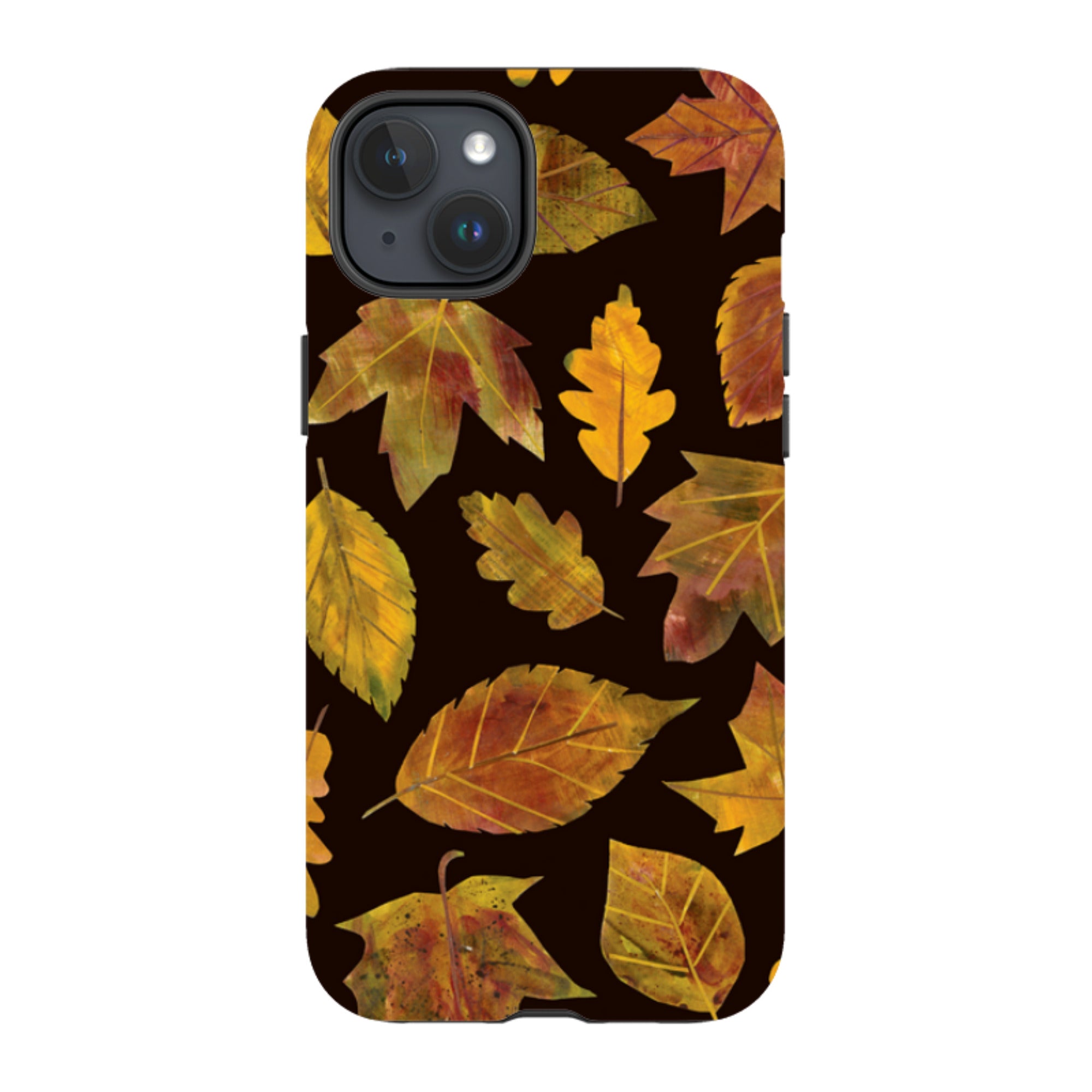iPhone MagSafe Tough Case - Autumn Textured Leaves By Tracey English