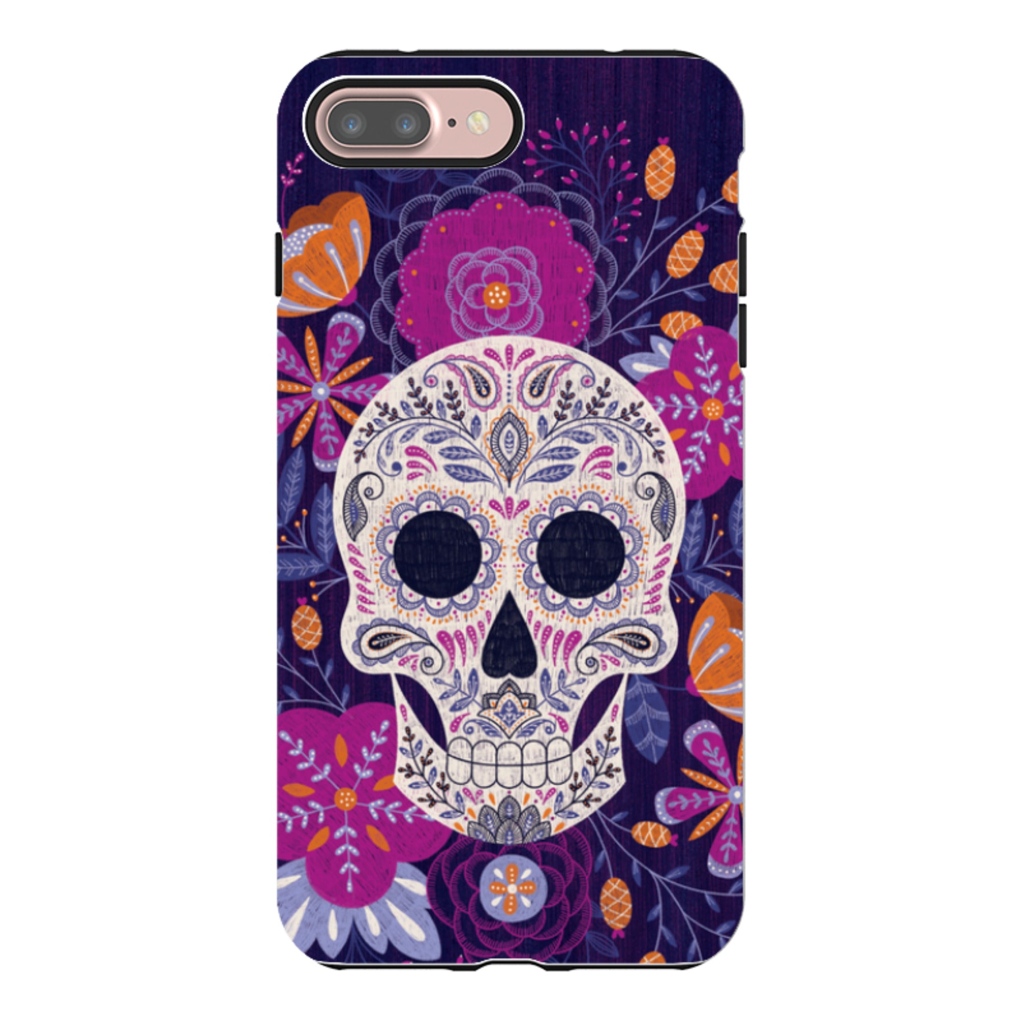 iPhone Tough Case - Sugar Skull By Jenny Zemanek