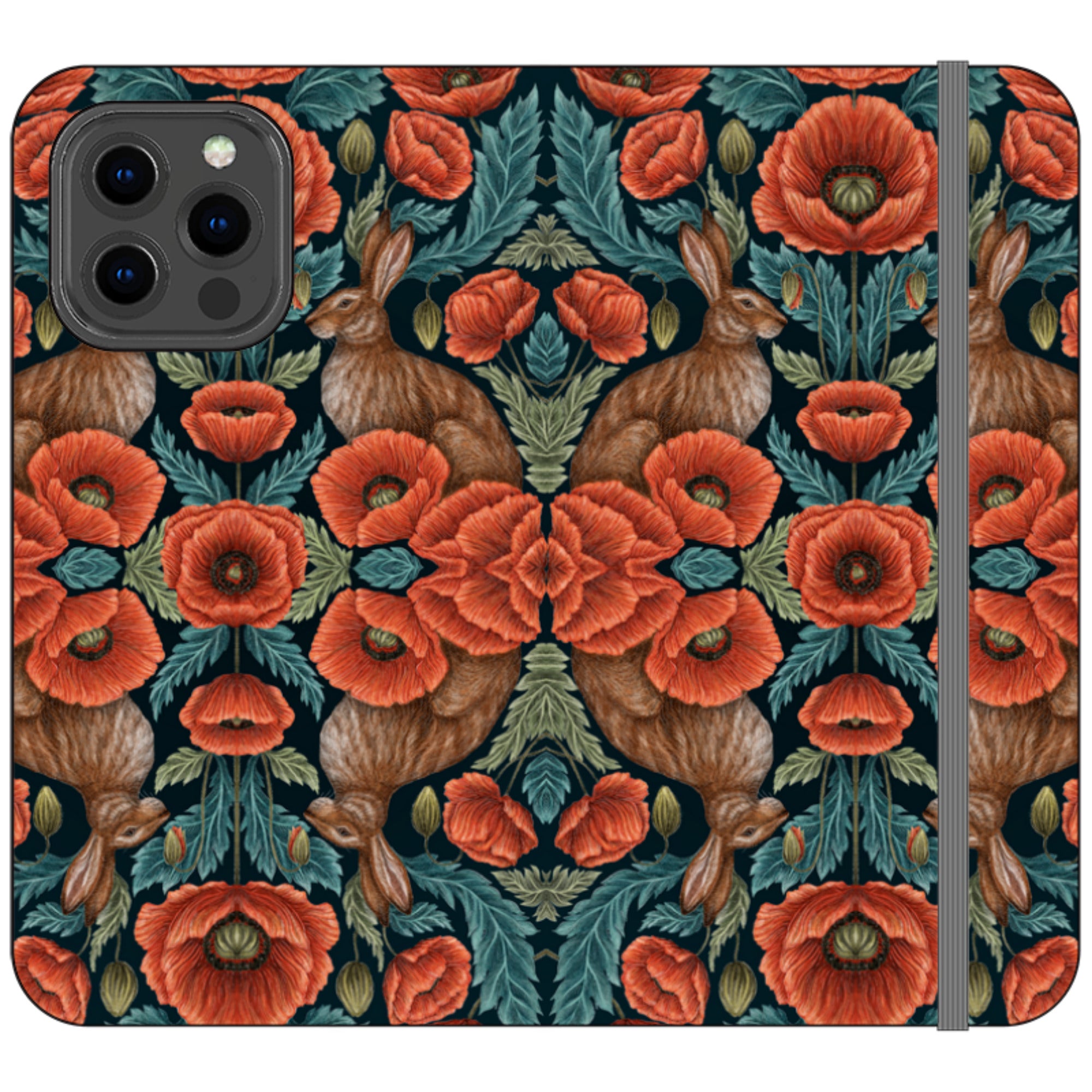 Poppy Red Wallet Case By Catherine Rowe