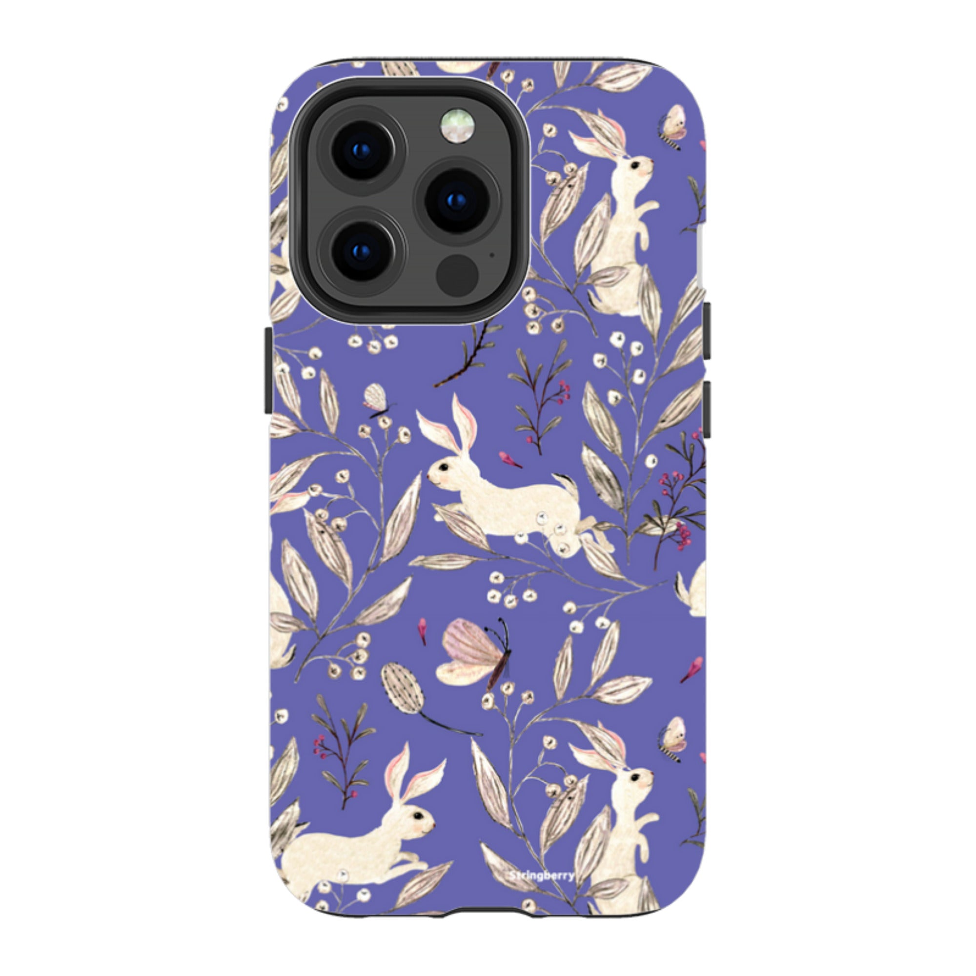 iPhone Tough Case - Bunnies Periwinkle By Katherine Quinn