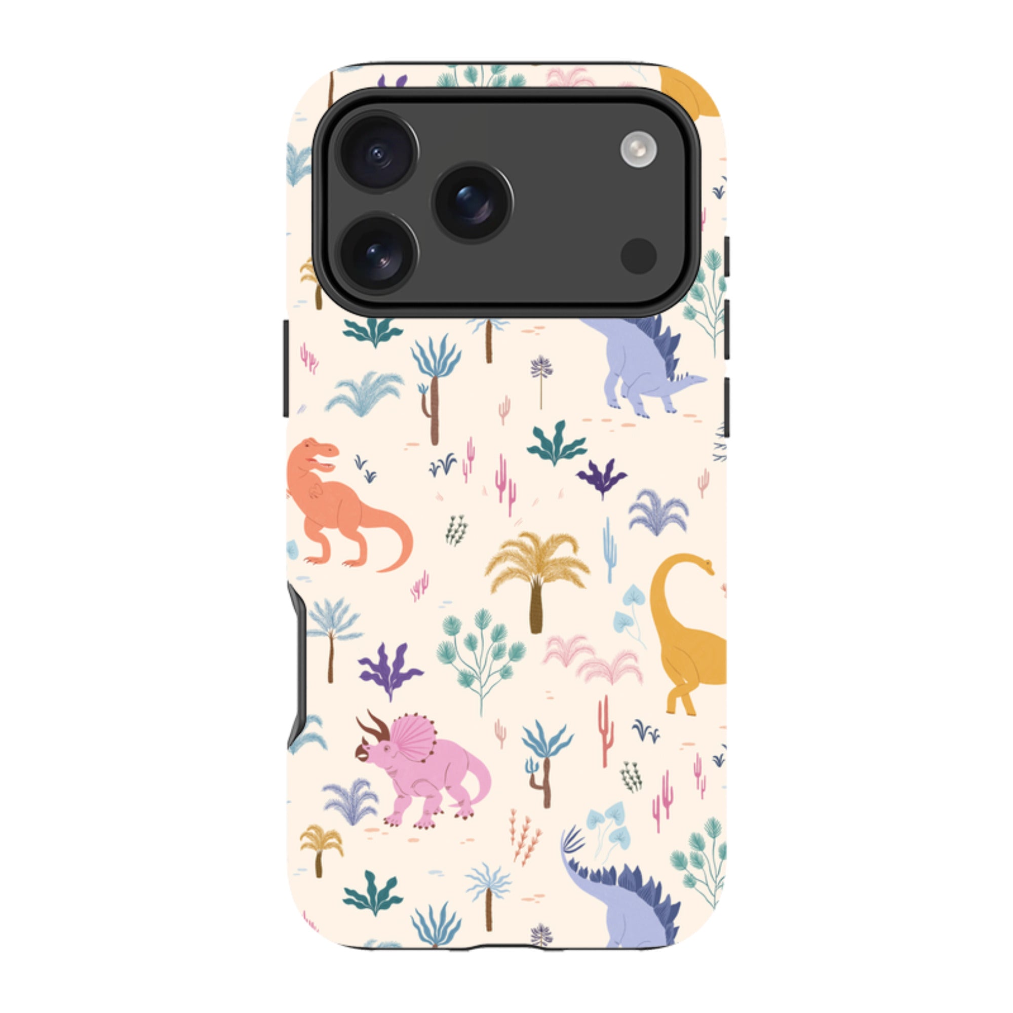 iPhone MagSafe Tough Case - Dinosaur Pattern Light By Meghann Rader