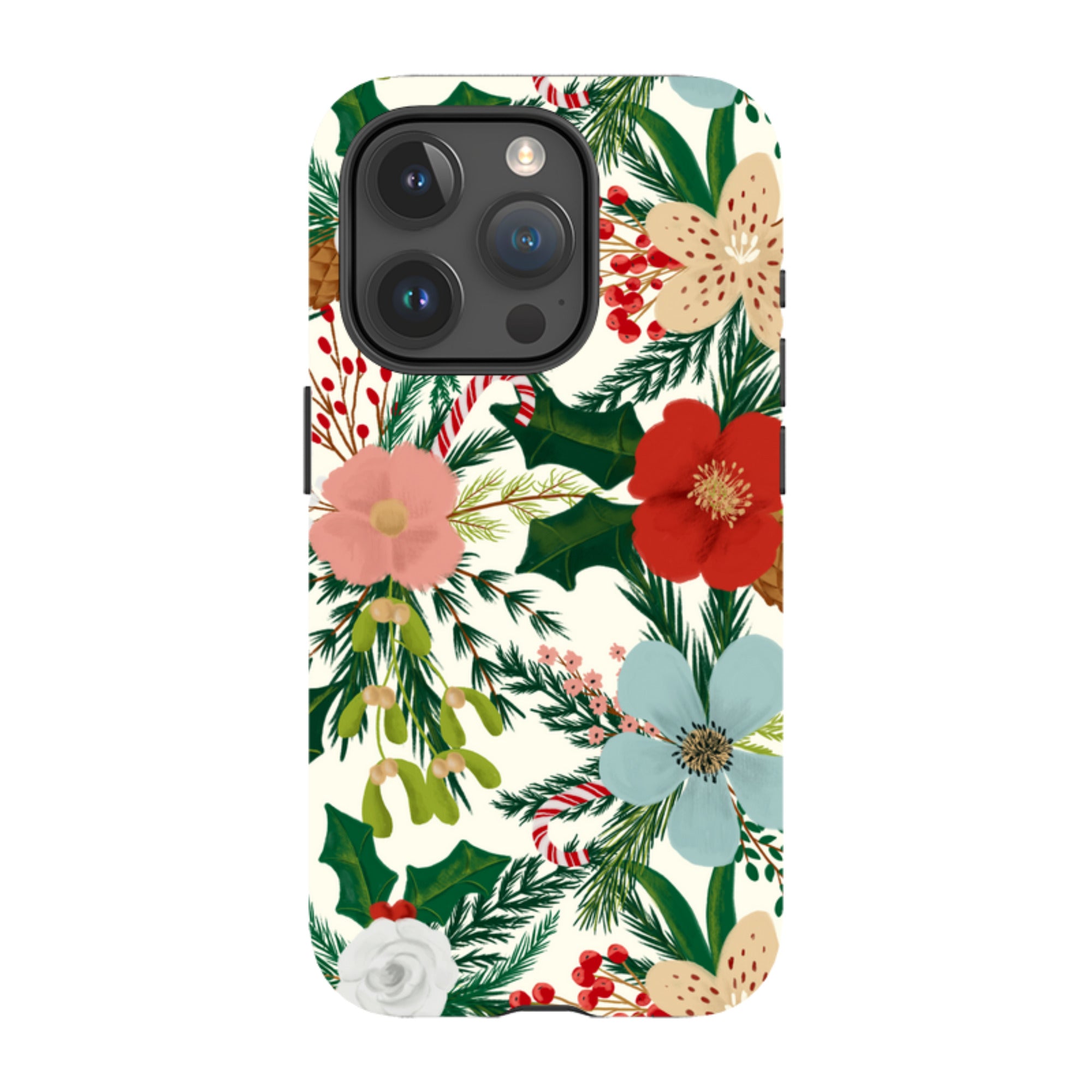 iPhone MagSafe Tough Case - Christmas Florals By Abby Jacobs