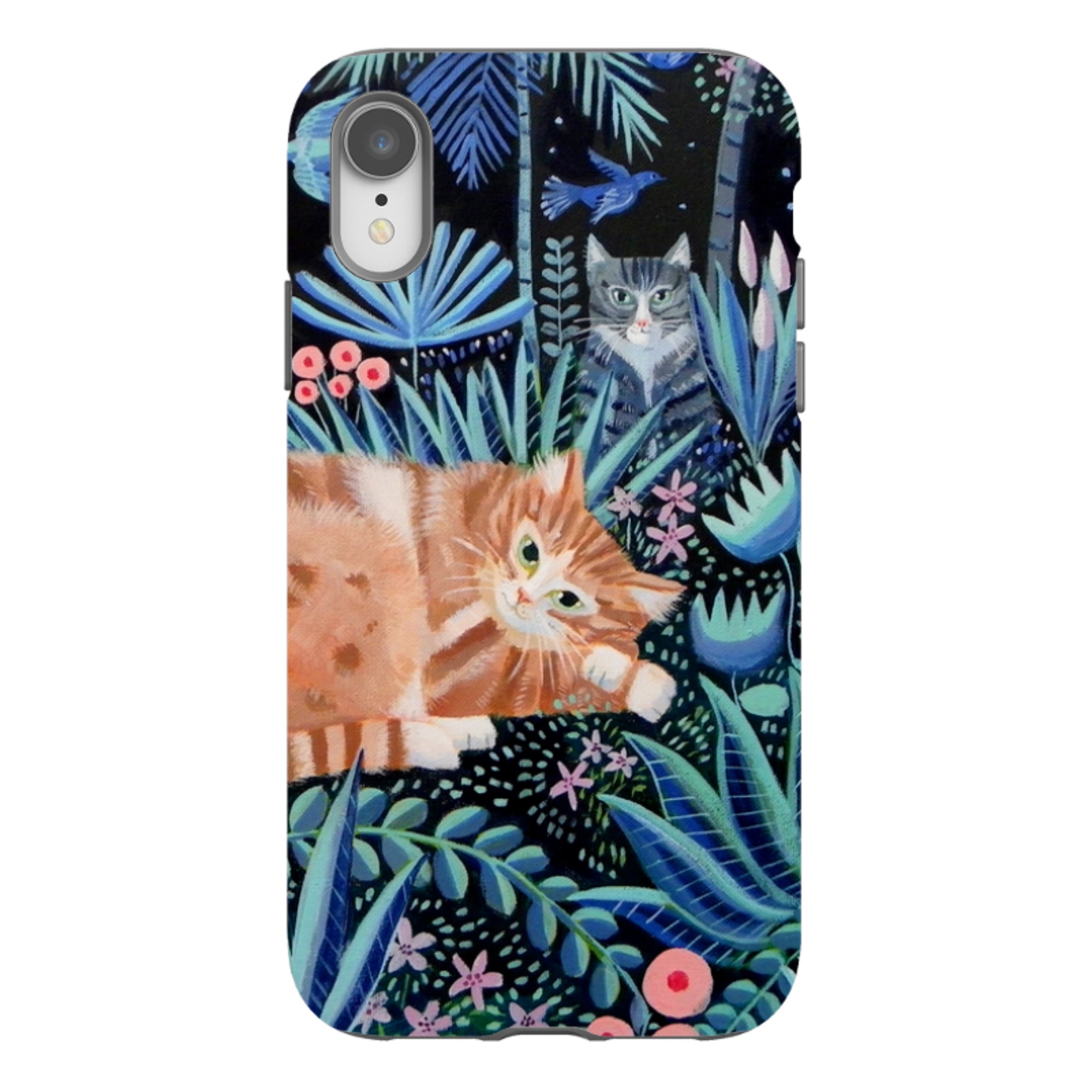 iPhone Tough Case - Night Cats By Mary Stubberfield